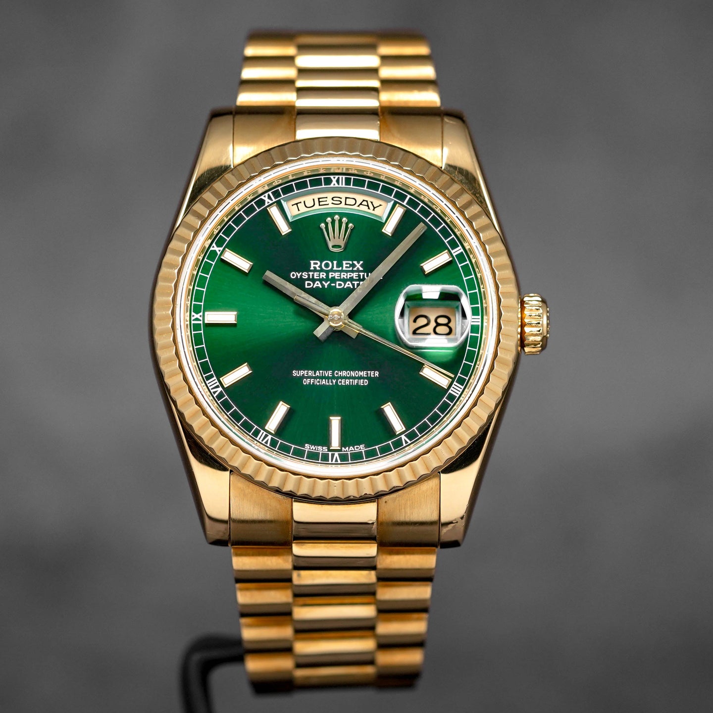 Daydate Yellowgold Green Dial