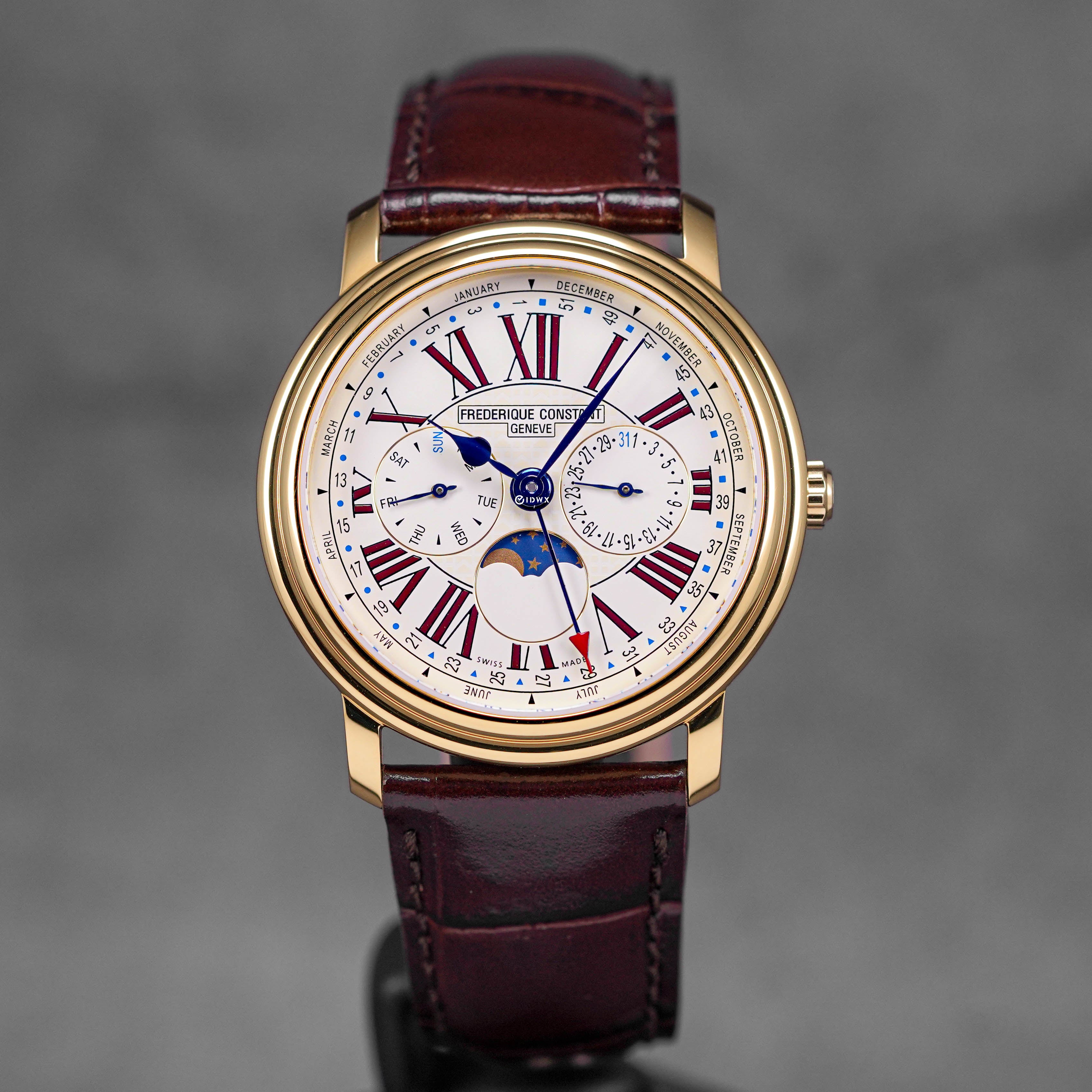 CLASSICS BUSINESS TIMER MOONPHASE YELLOWGOLD-PLATED STEEL WHITE DIAL (2025)