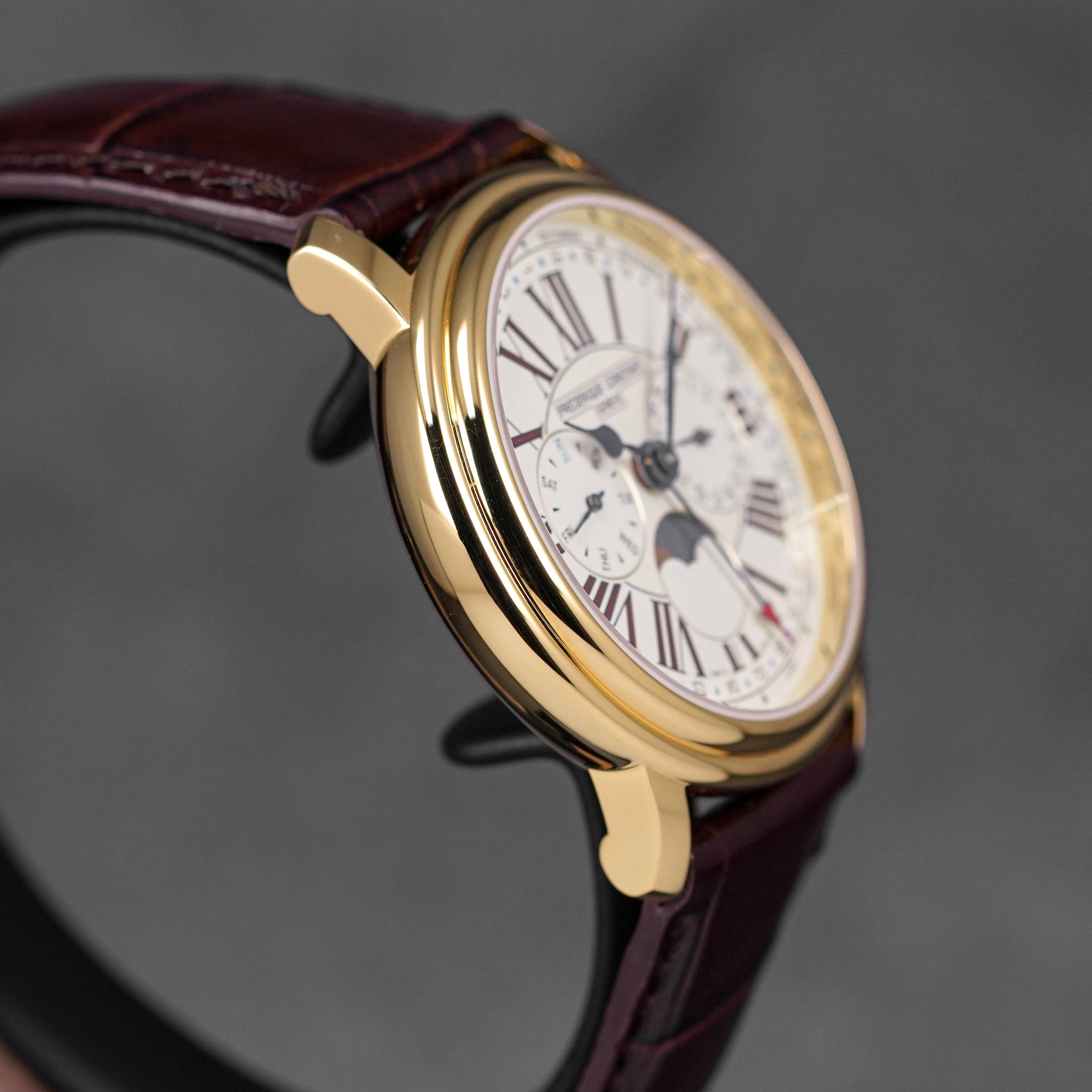 FREDERIQUE CONSTANT CLASSICS BUSINESS TIMER MOONPHASE YELLOWGOLD