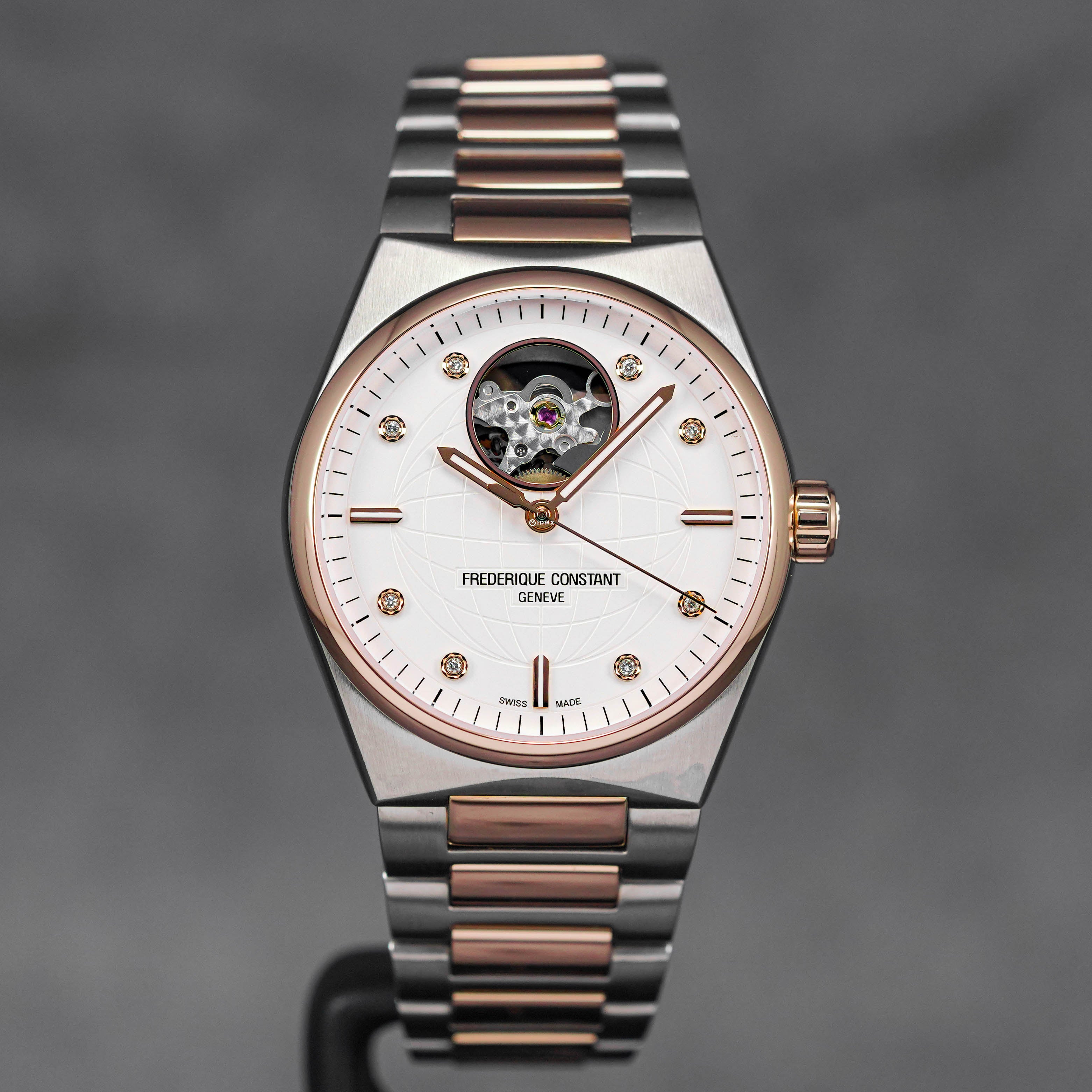 HIGHLIFE HEART BEAT TWOTONE ROSEGOLD-PLATED STEEL SILVER DIAL (2025)