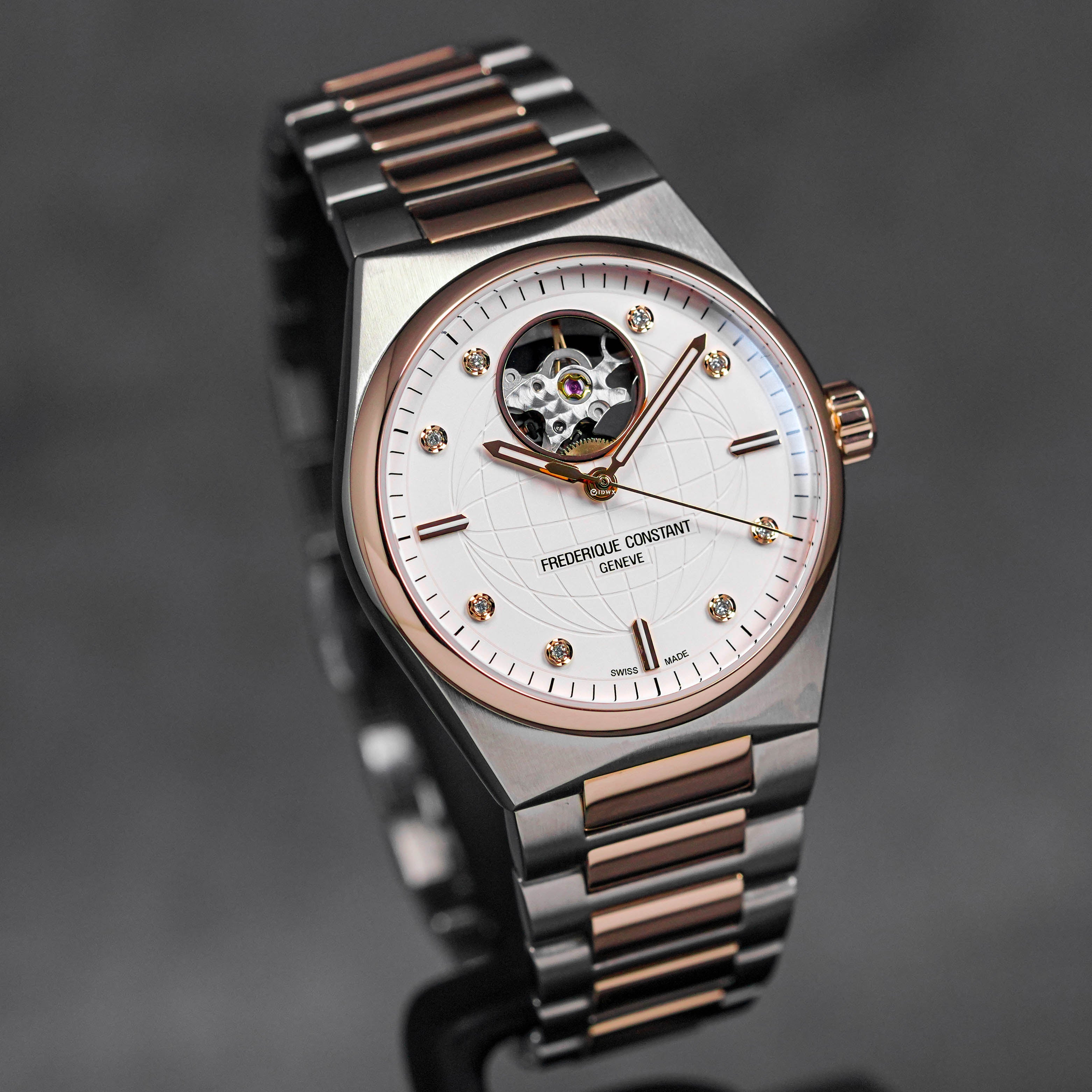 HIGHLIFE HEART BEAT TWOTONE ROSEGOLD-PLATED STEEL SILVER DIAL (2025)