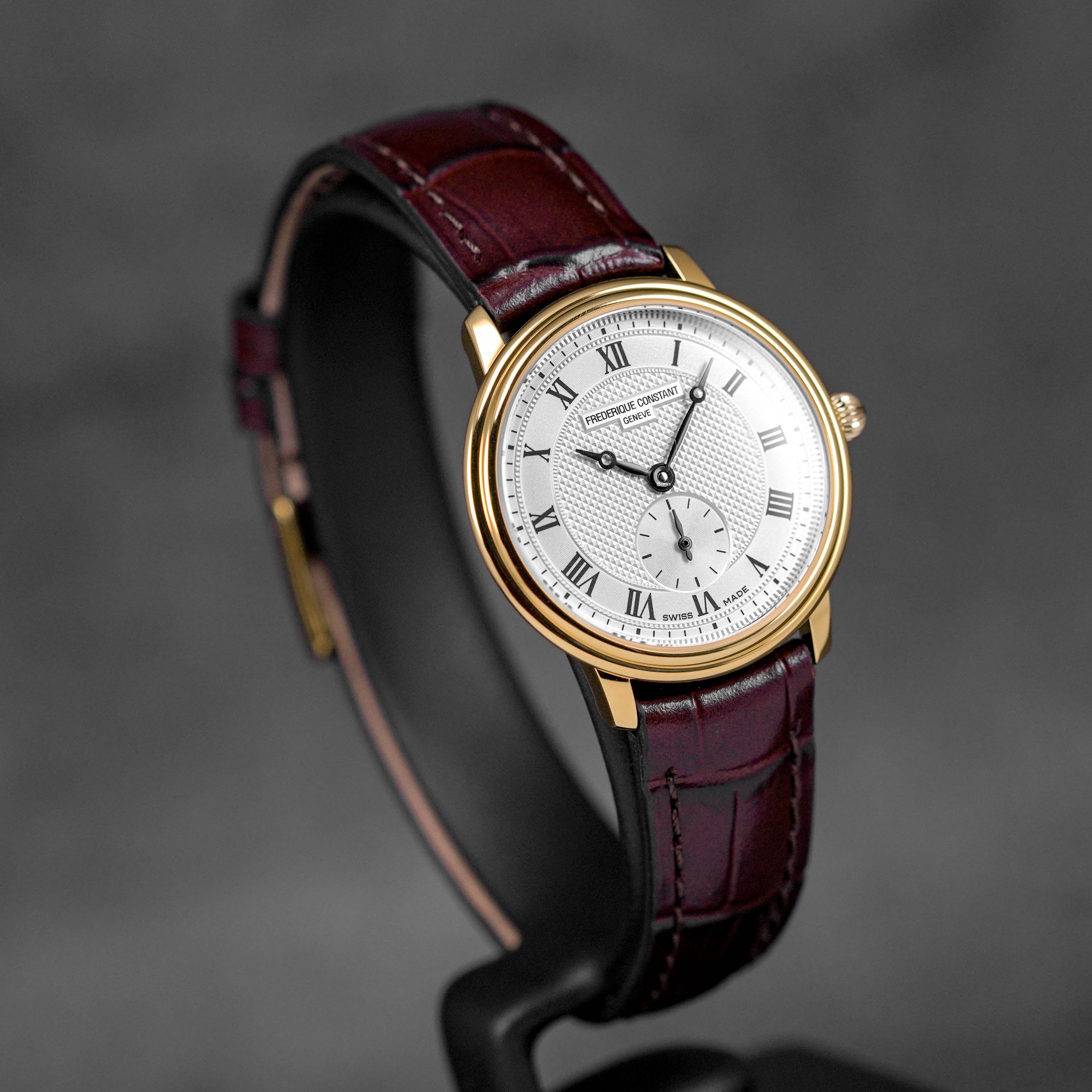 SLIMLINE SMALL SECONDS YELLOWGOLD-PLATED STEEL SILVER ROMAN DIAL (2025)