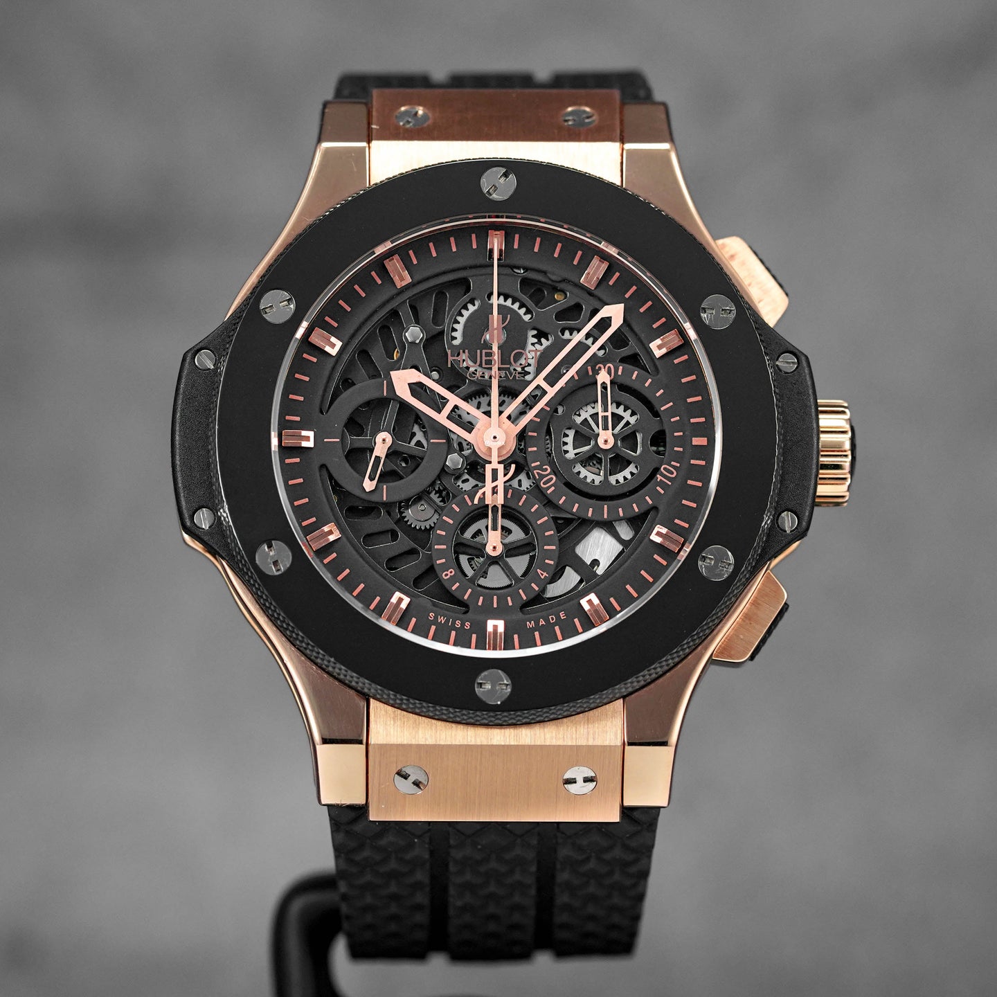 BIG BANG 44MM AERO BANG BLACK MAGIC ROSEGOLD CERAMIC LIMITED EDITION (UNDATED)