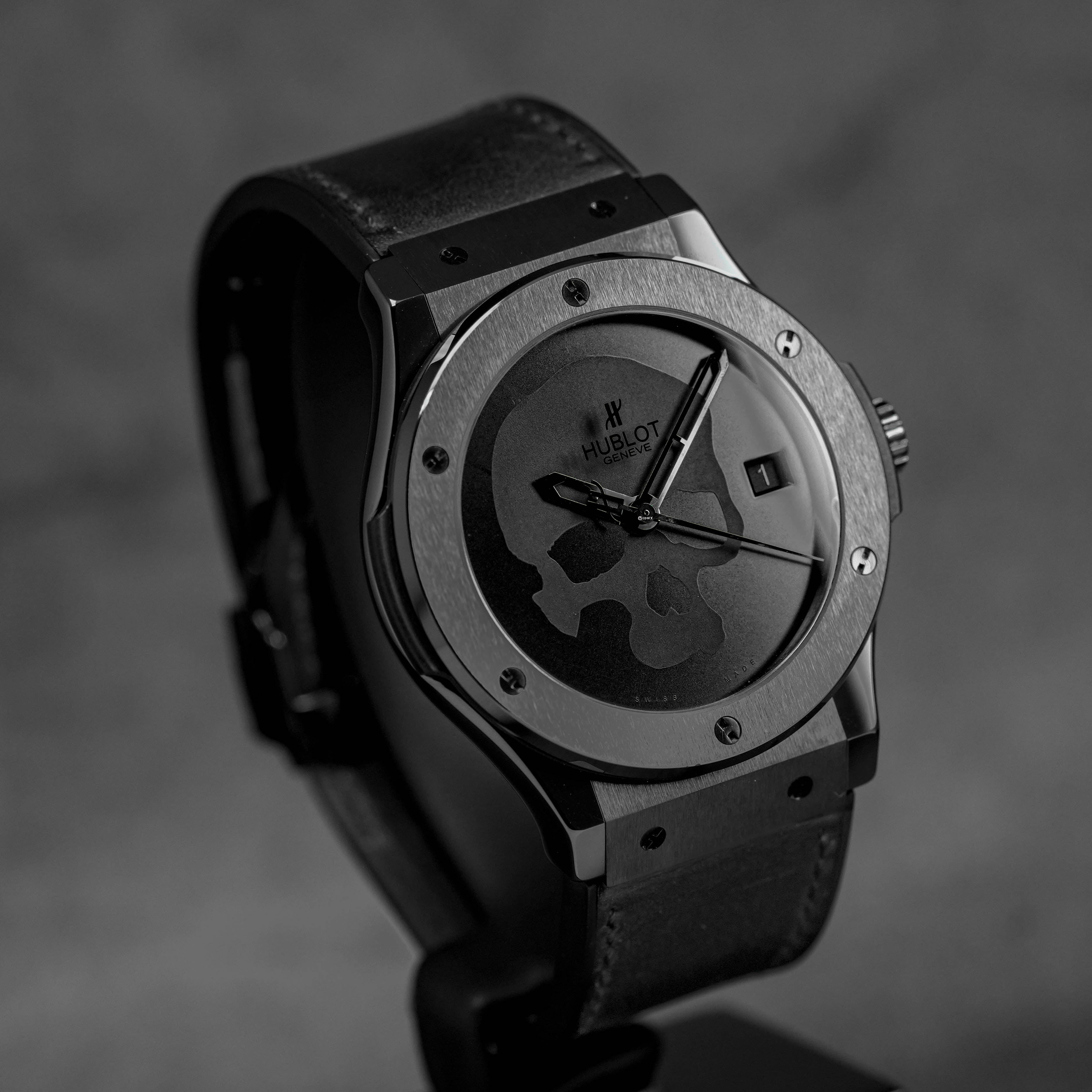 CLASSIC FUSION 45MM BLACK CERAMIC 'SKULL BANG' LIMITED EDITION (UNDATED)
