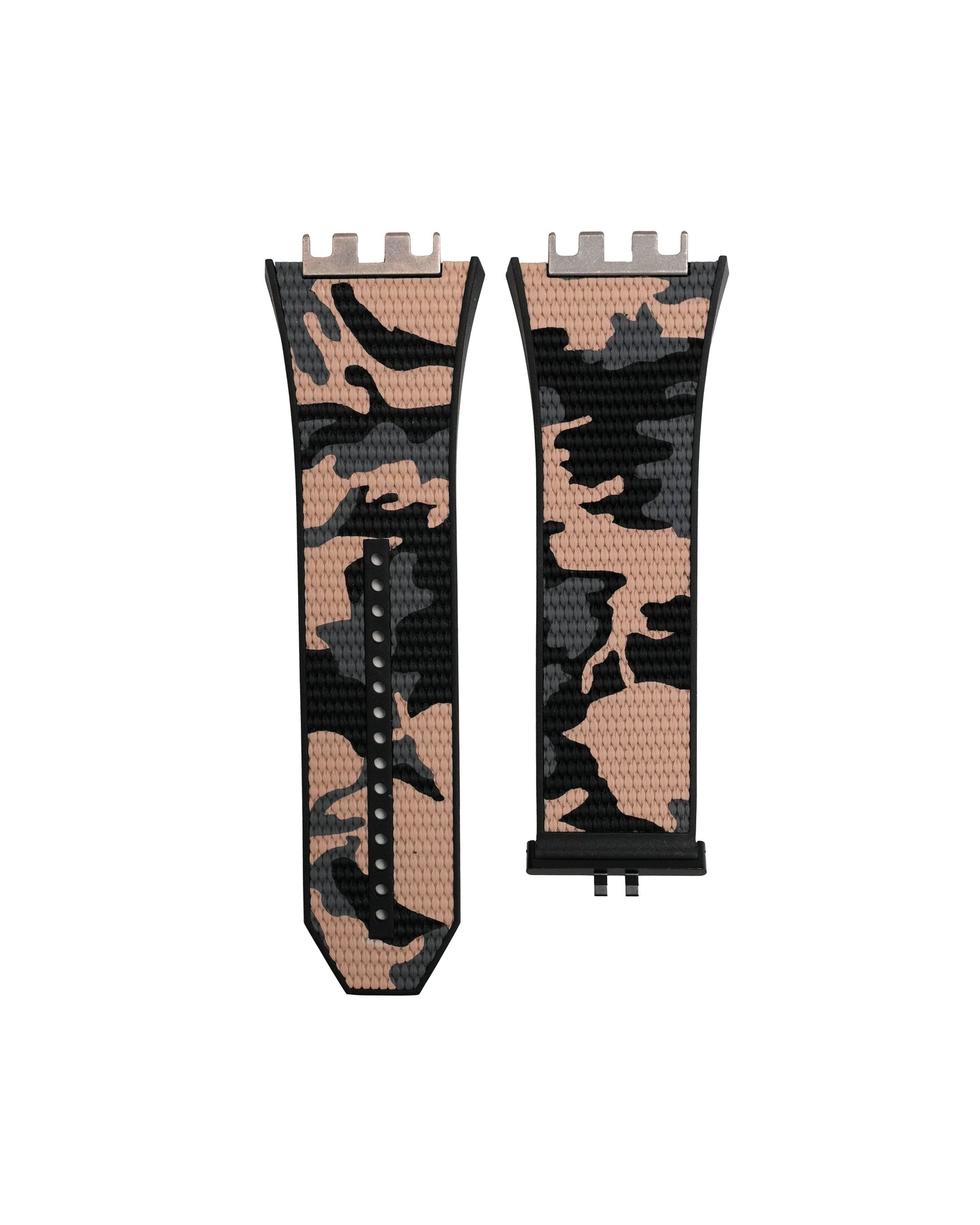 RUBBER STRAP BLACK GREY & BEIGE CAMOUFLAGE