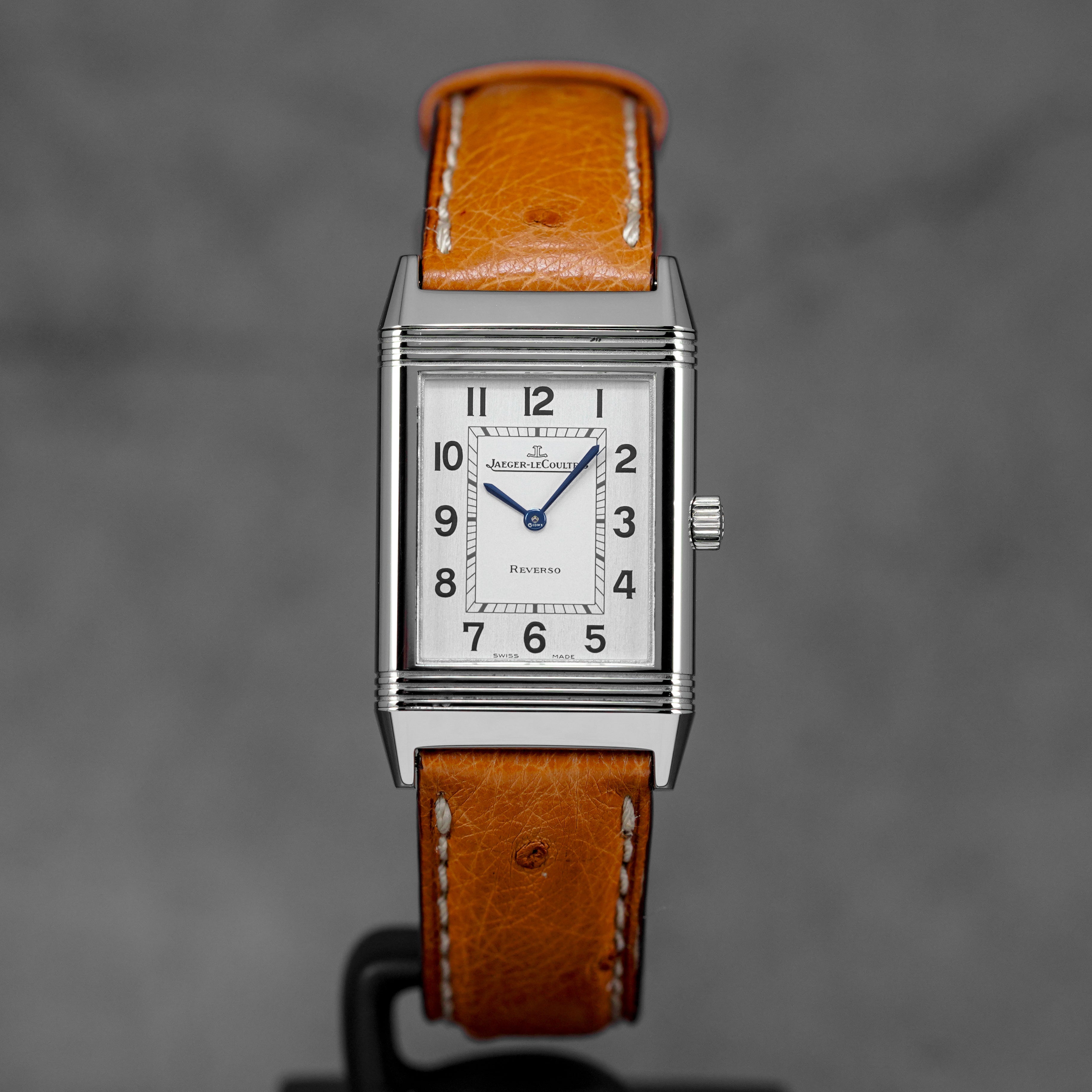 REVERSO CLASSIQUE OSTRICH MONOFACE SILVER DIAL (2013)