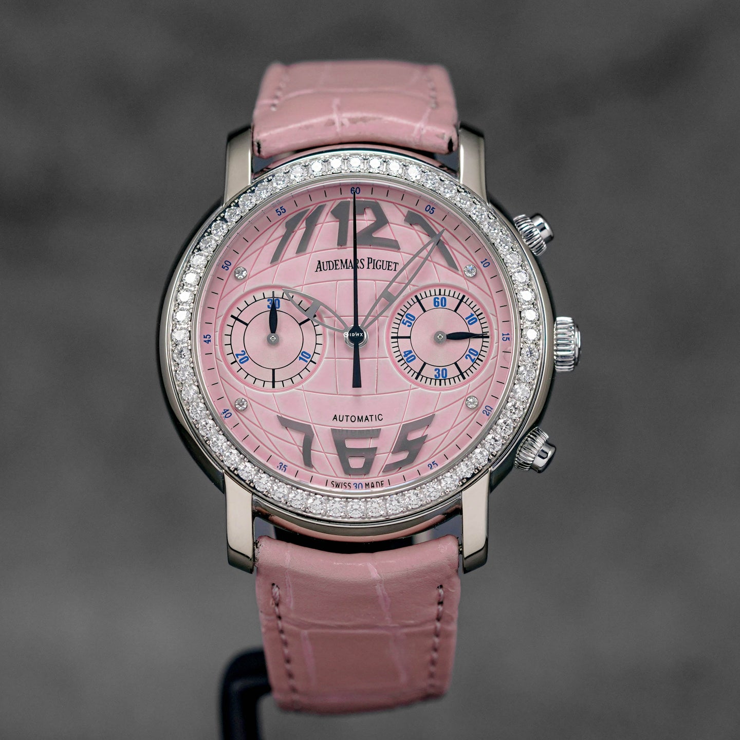 JULES AUDEMARS LADIES CHRONOGRAPH WHITEGOLD PINK DIAMOND BEZEL (WATCH ONLY)