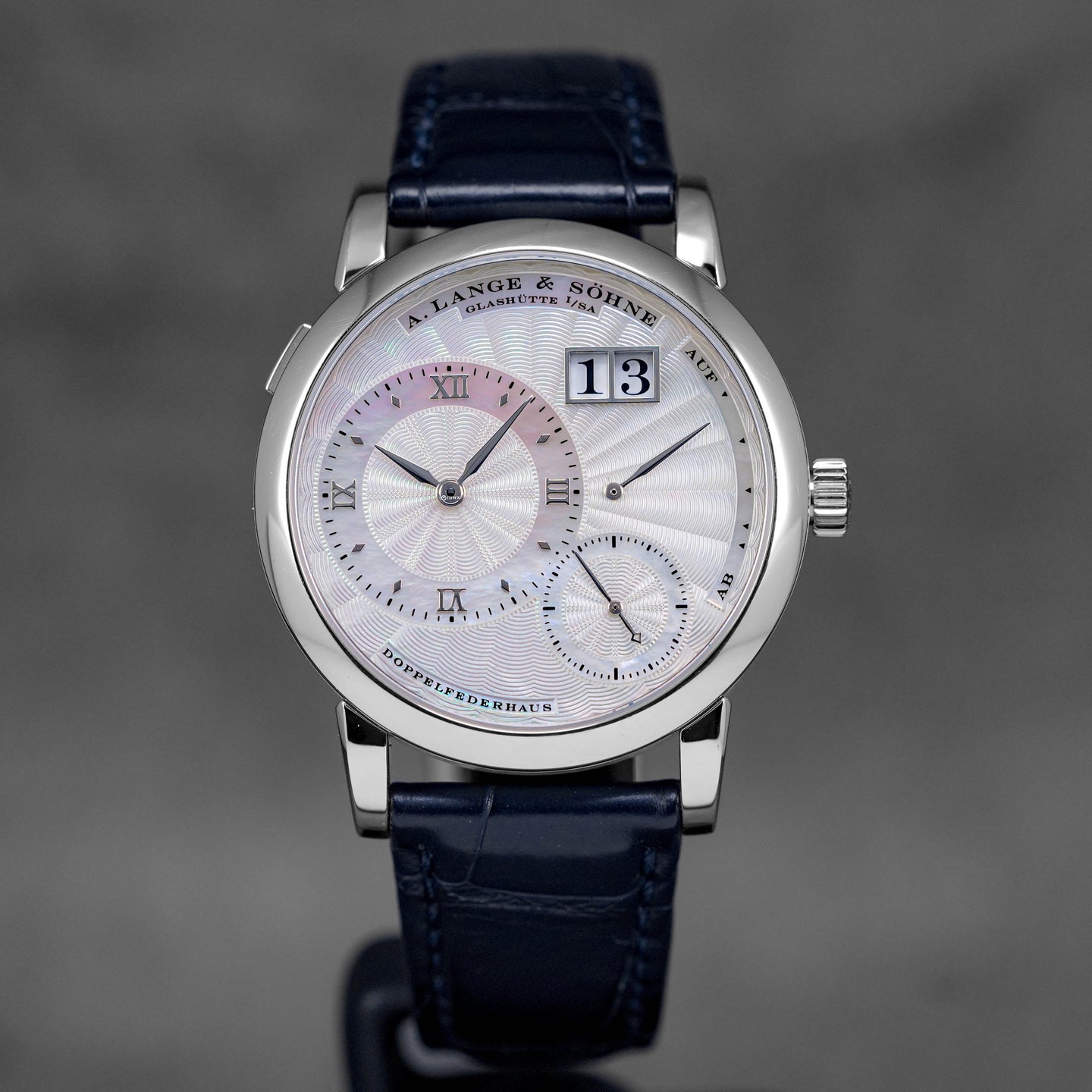 A. LANGE & SÖHNE LANGE 1 PLATINUM SILVER MOP INDEX DIAL 'SINCERE SINGAPORE' LIMITED EDITION (UNDATED)