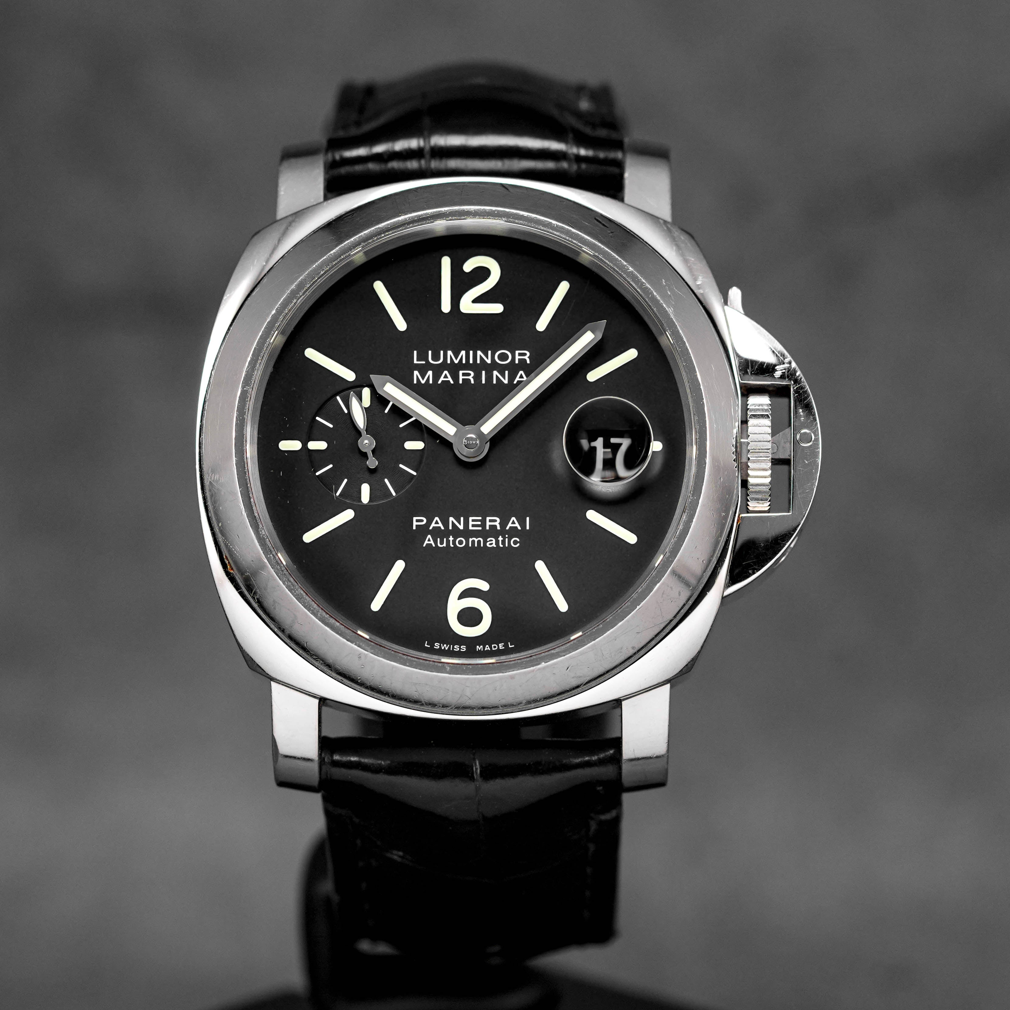 LUMINOR MARINA 44MM STEEL BLACK DIAL PAM 104 (2014)