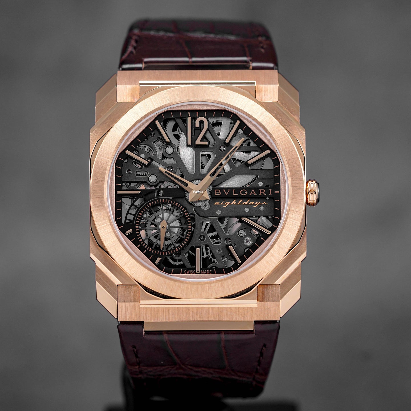 OCTO FINISSIMO 8 DAYS ROSEGOLD SKELETON DIAL (2022)