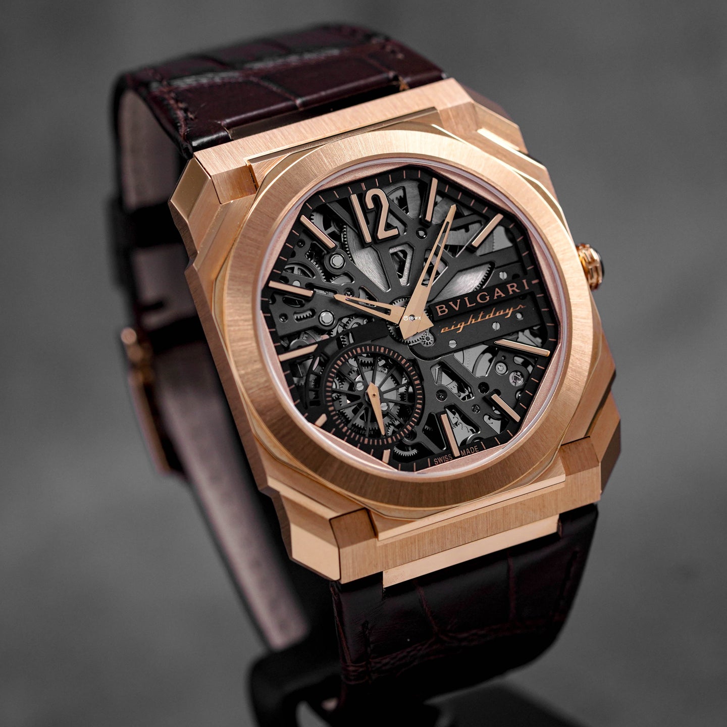 OCTO FINISSIMO 8 DAYS ROSEGOLD SKELETON DIAL (2022)