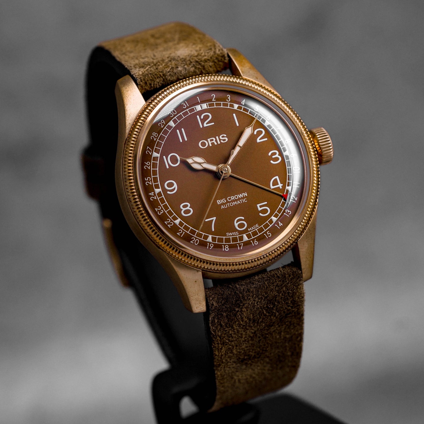 BIG CROWN BRONZE POINTER DATE LEATHER STRAP (UNDATED)