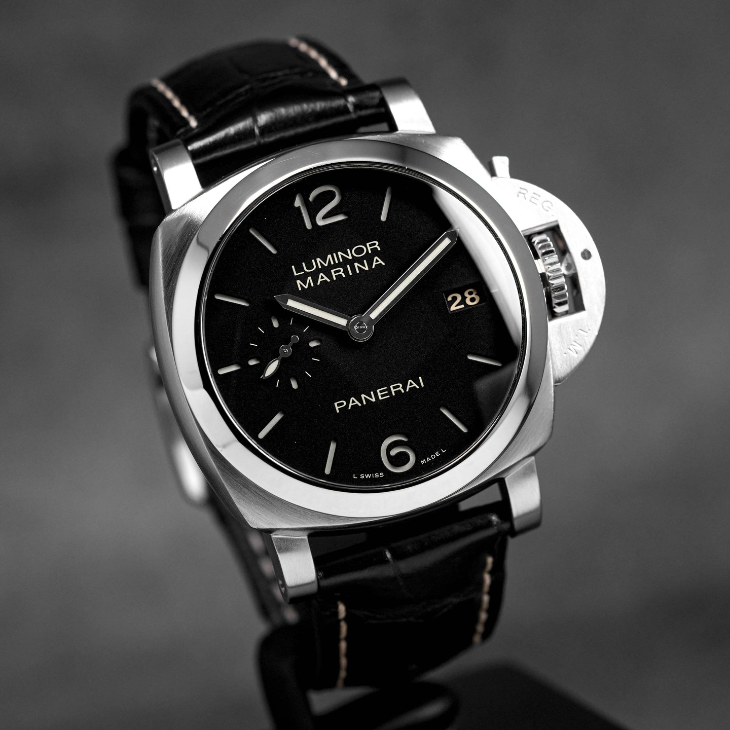 LUMINOR MARINA 1950 3 DAYS 42MM STEEL BLACK DIAL PAM 392 (2014)