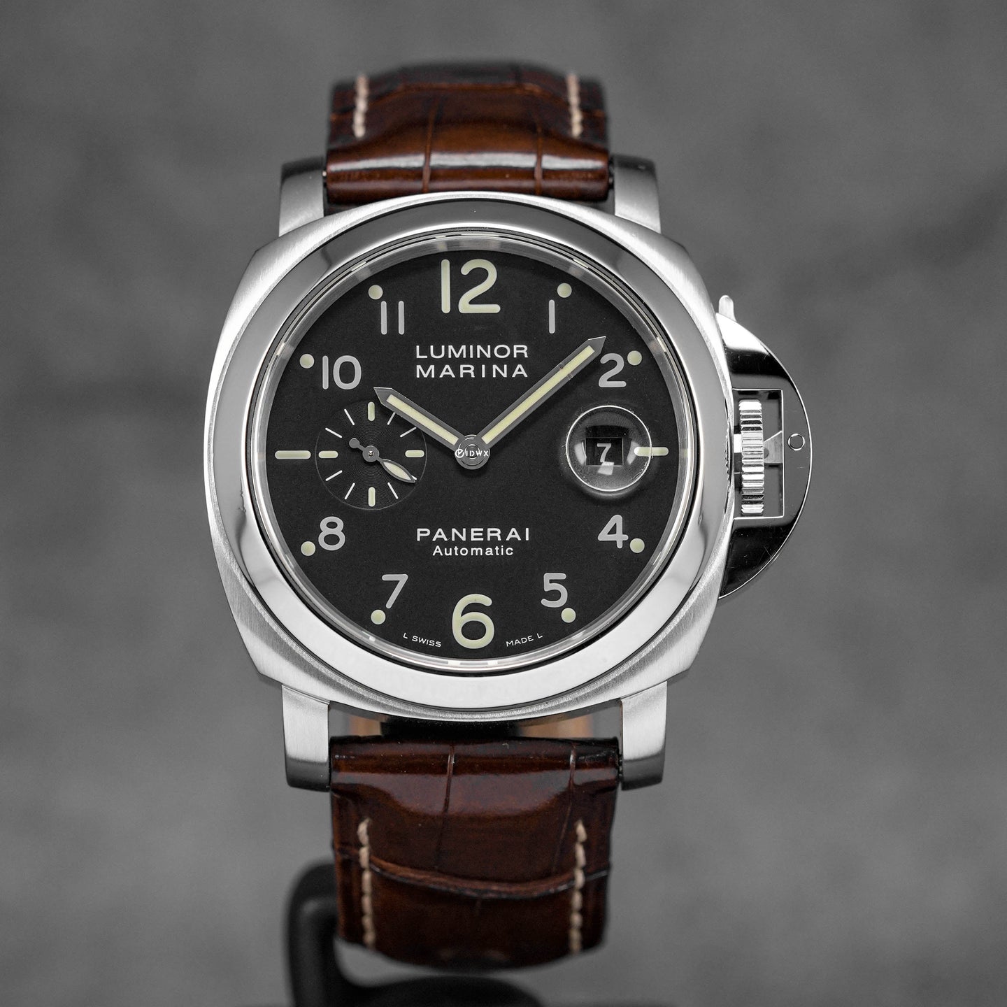 LUMINOR MARINA 44MM STEEL BLACK DIAL PAM 164 (2008)