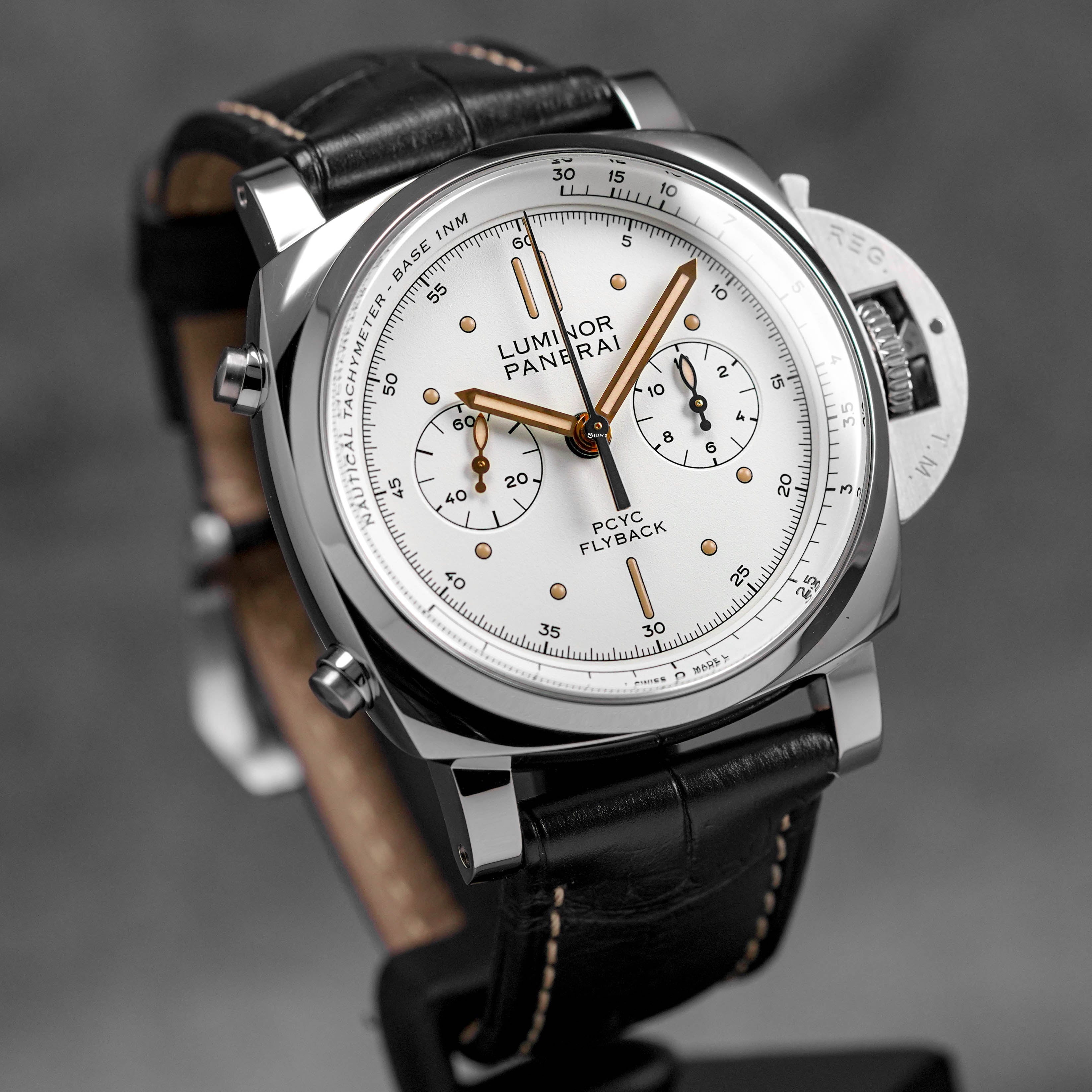 LUMINOR 1950 CLASSIC YACHTS CHALLENGE 'PCYC' CHRONOGRAPH FLYBACK IVORY DIAL PAM 654 (2019)