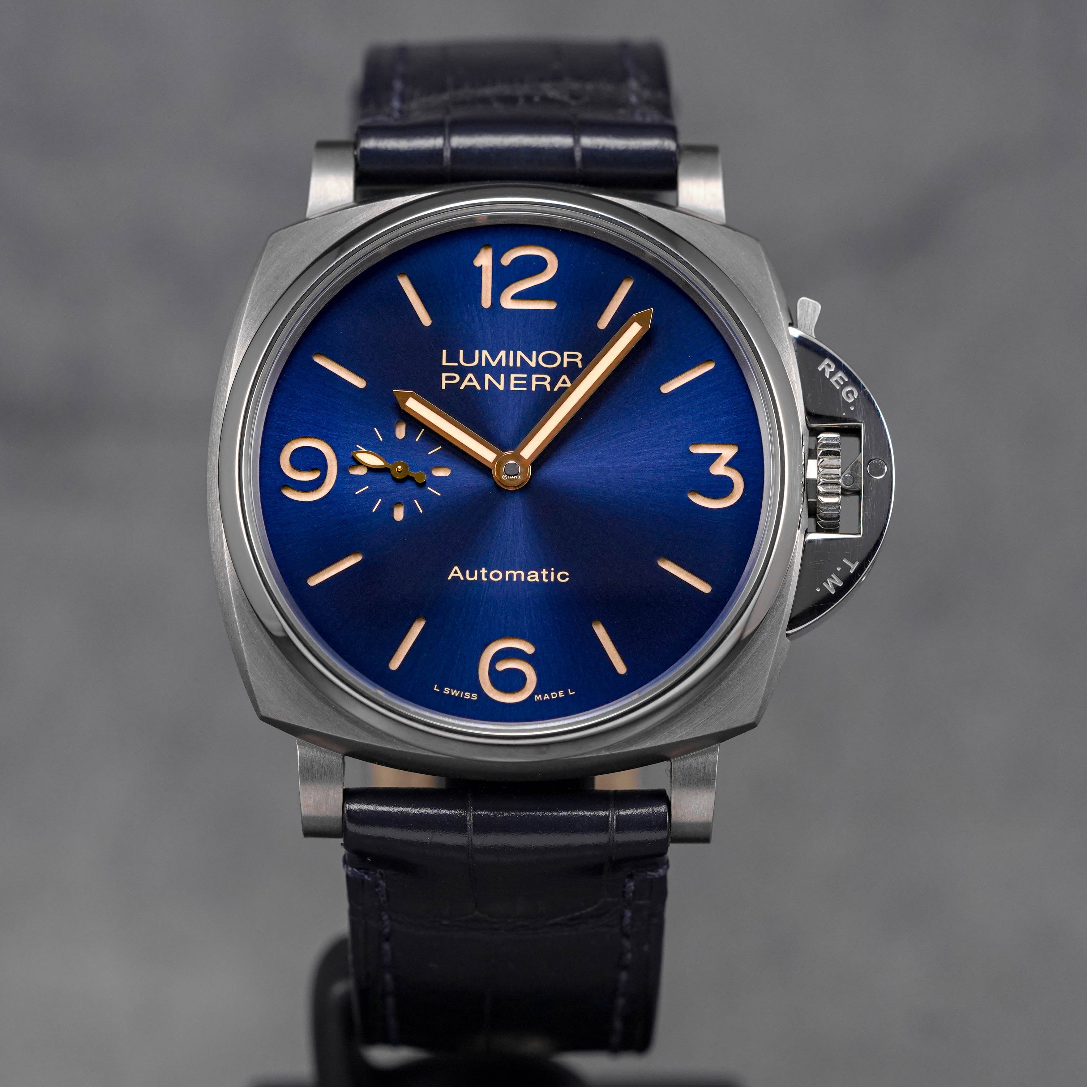 LUMINOR DUE 45MM TITANIUM BLUE DIAL PAM 729 (2017)