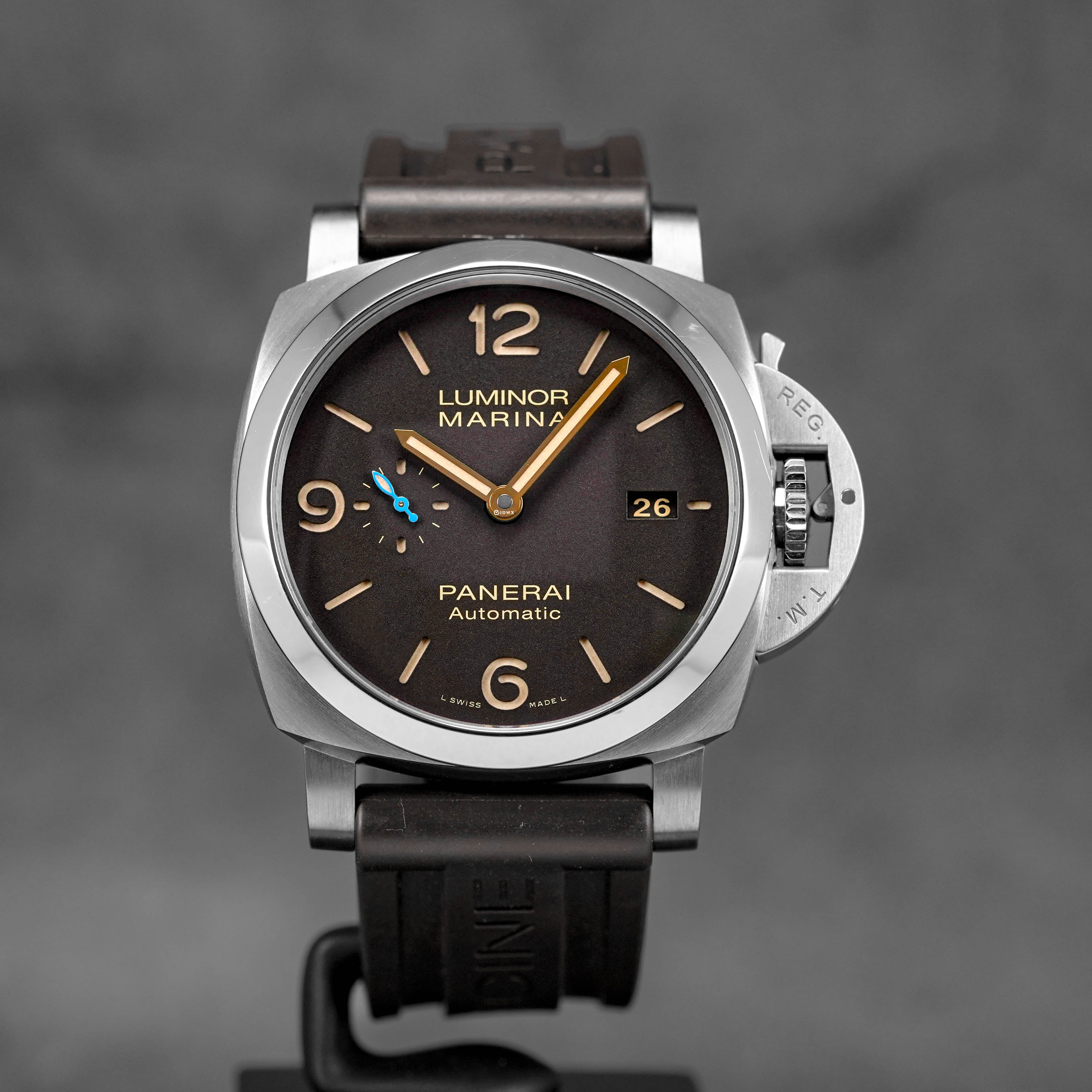 LUMINOR MARINA 1950 3 DAYS 44MM TITANIUM BLACK DIAL PAM 1351 (2018)