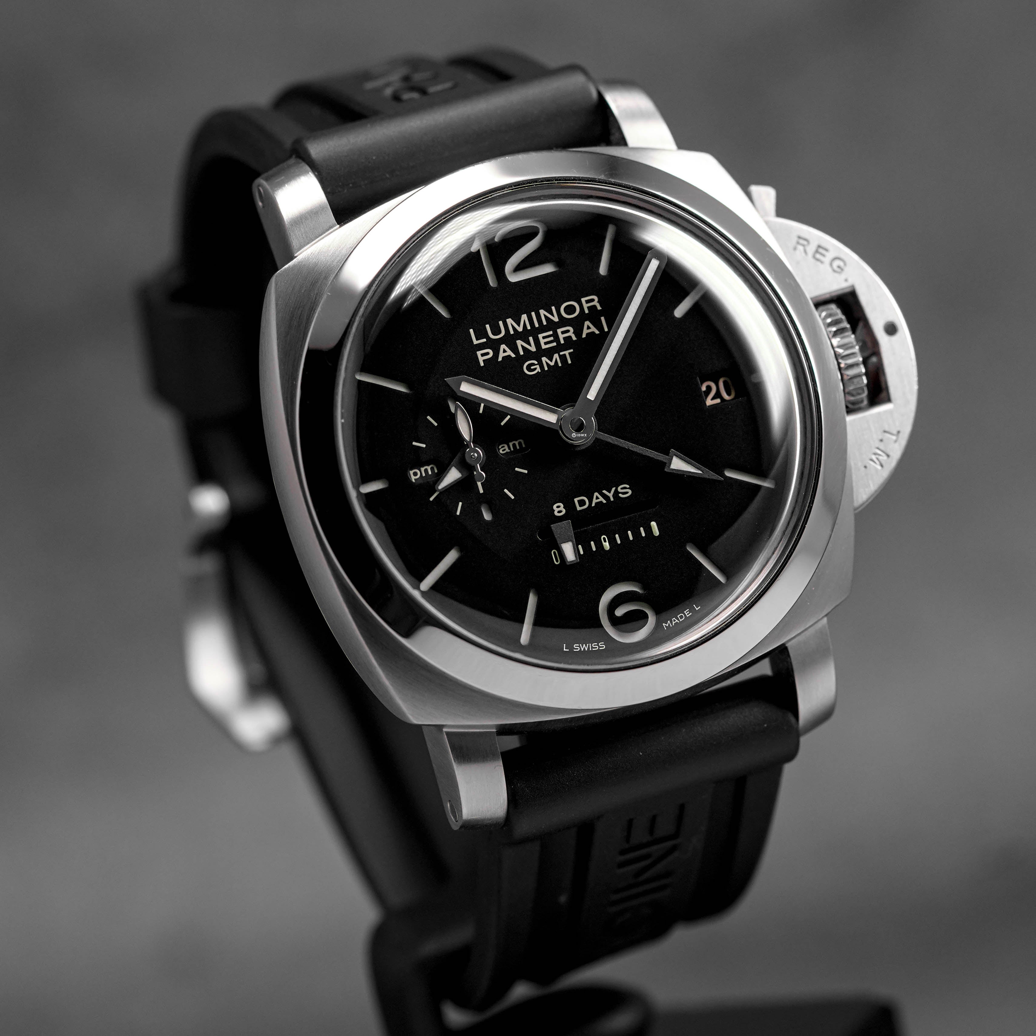 LUMINOR 1950 8 DAYS GMT 44MM BLACK DIAL PAM 233 (2013)