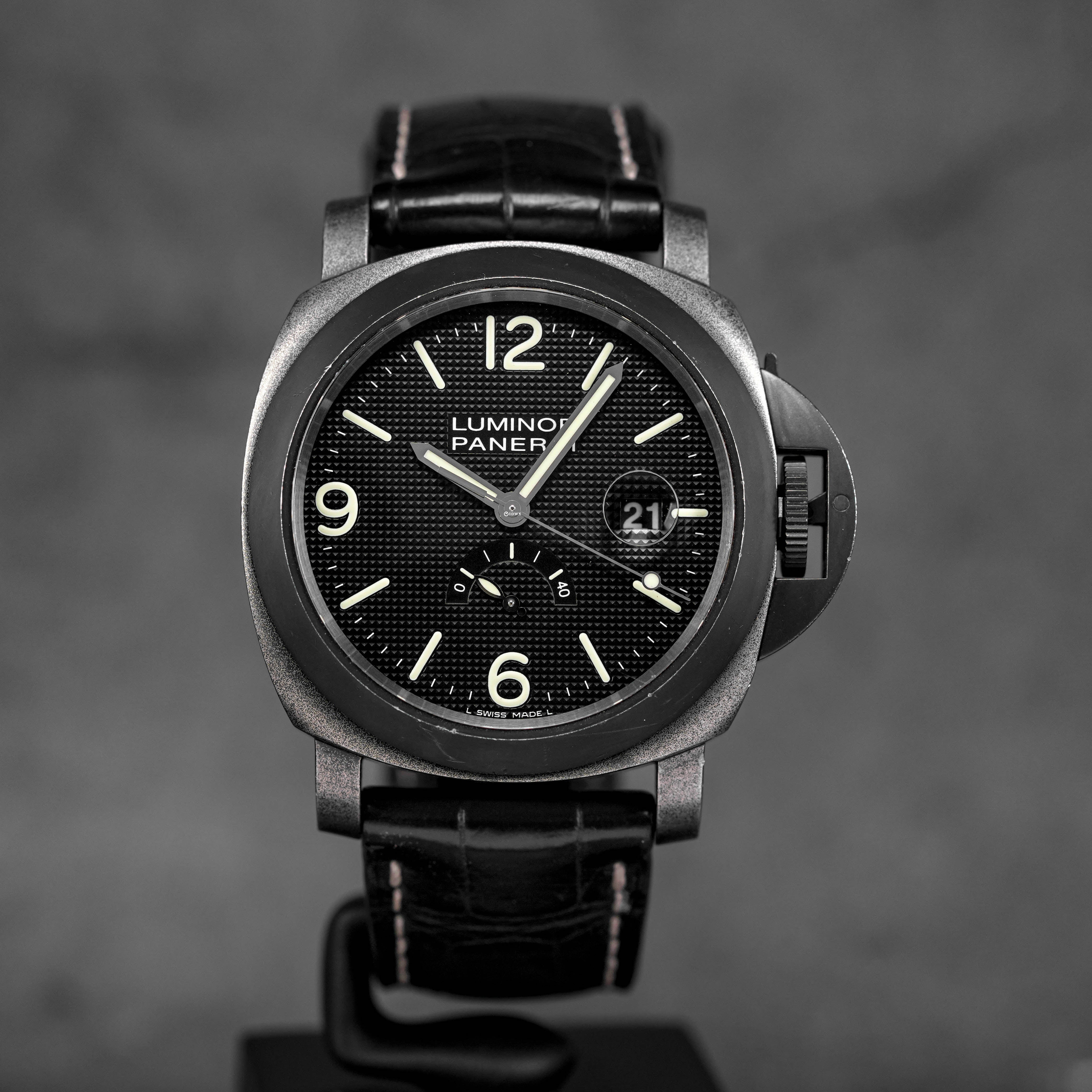 LUMINOR POWER RESERVE 44MM STEEL PVD BLACK DIAL PAM 28 LIMITED EDITION (WATCH ONLY)