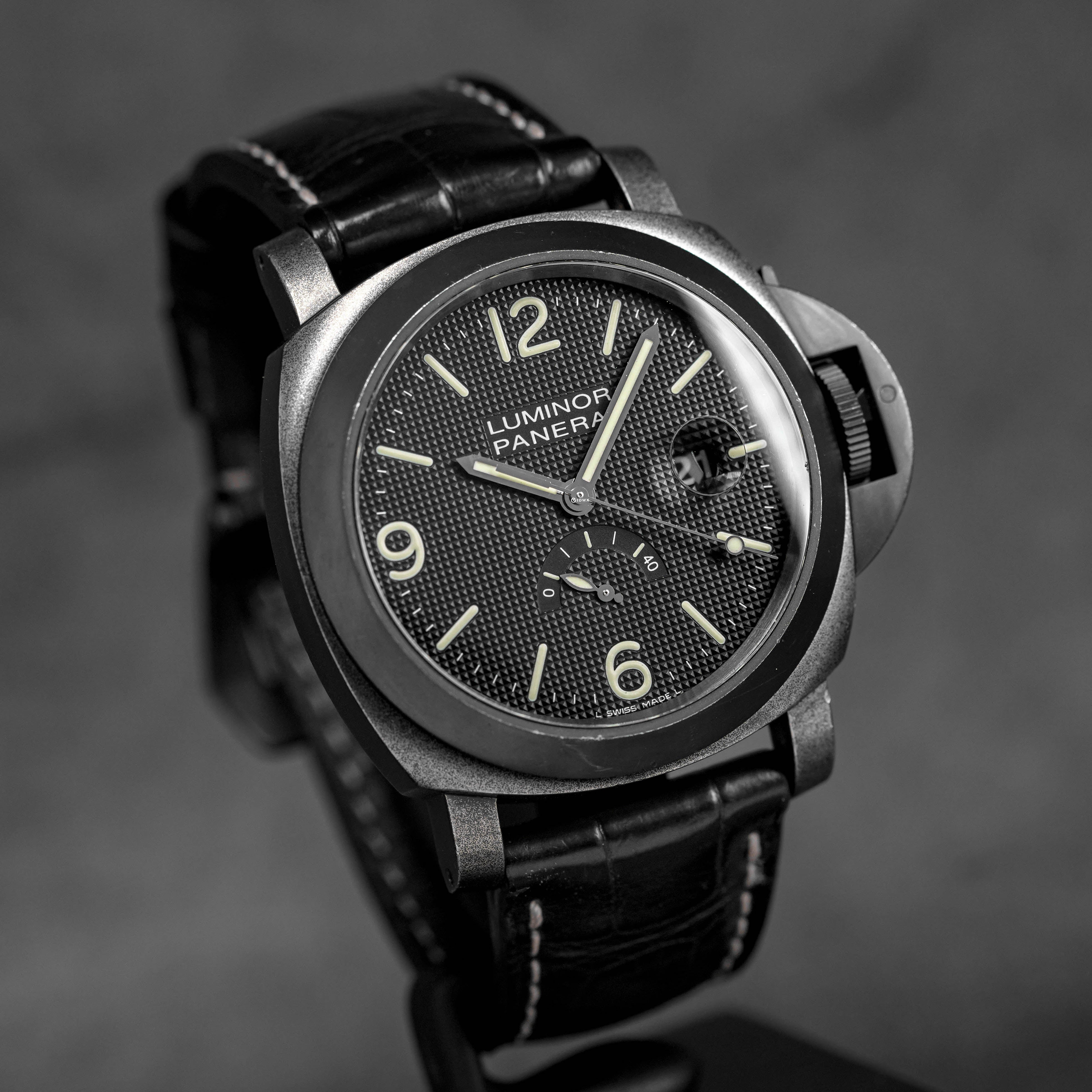 LUMINOR POWER RESERVE 44MM STEEL PVD BLACK DIAL PAM 28 LIMITED EDITION (WATCH ONLY)