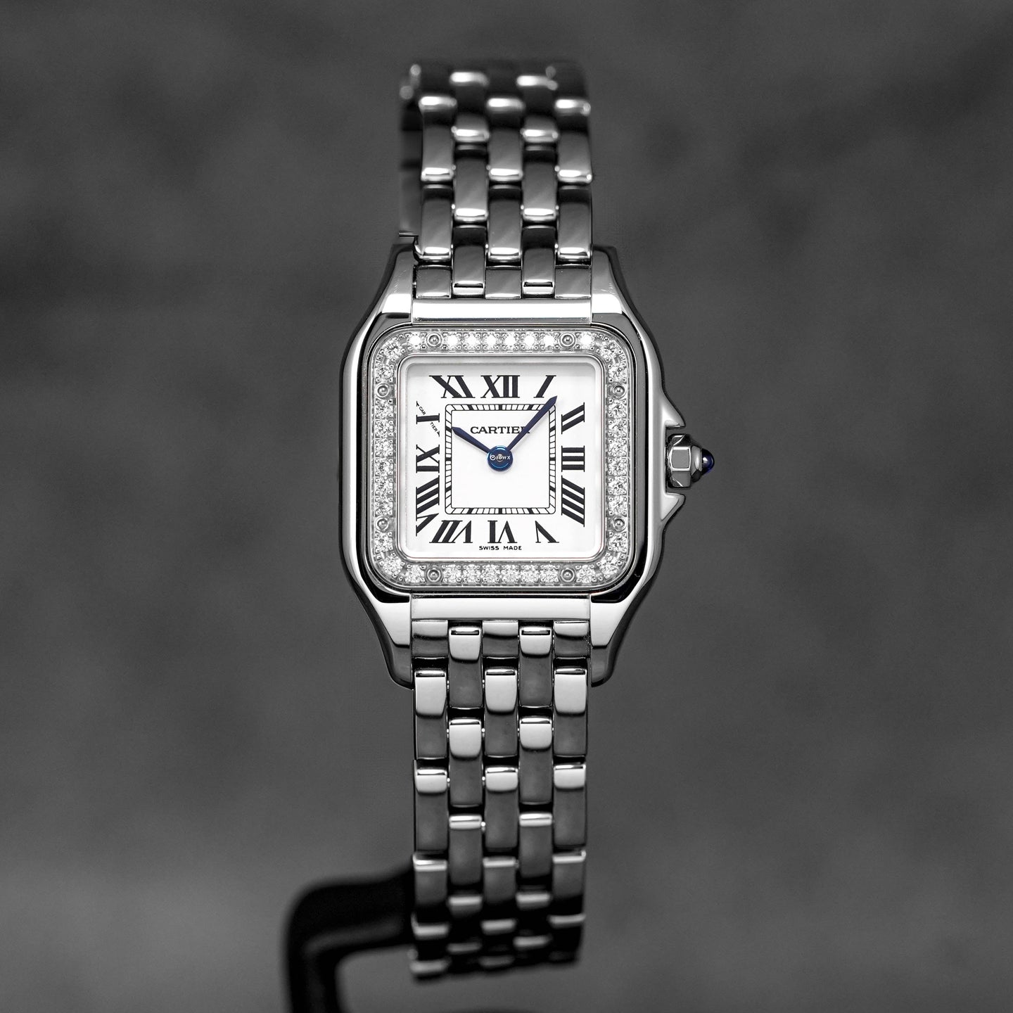 PANTHÈRE STEEL S SILVER DIAL DIAMOND BEZEL (2019)