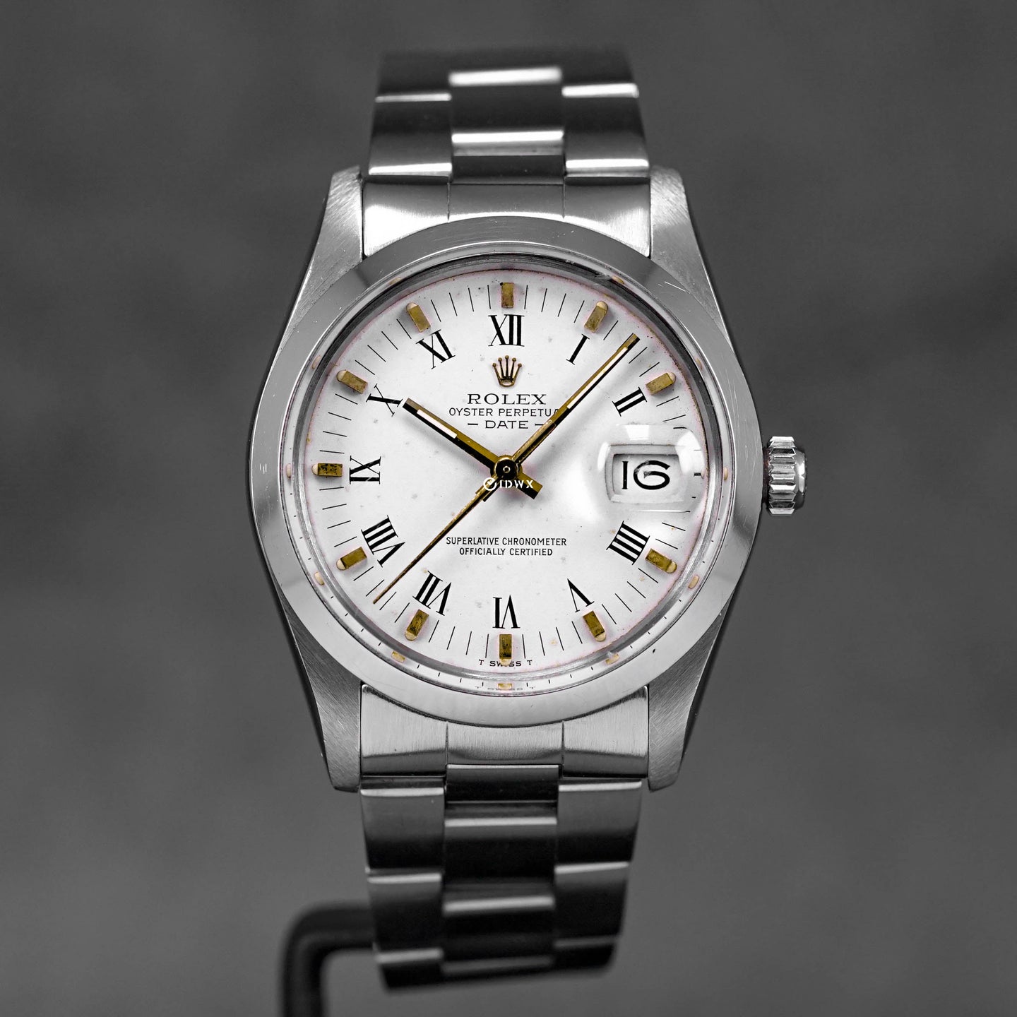 OYSTER PERPETUAL DATE 34MM WHITE ROMAN DIAL (WATCH ONLY)