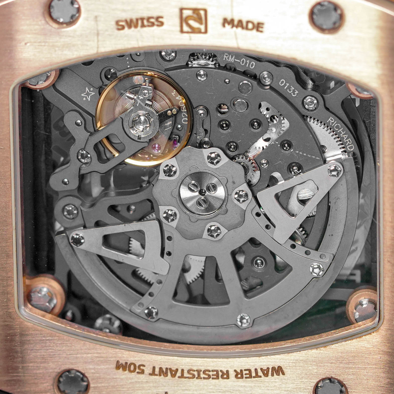 RICHARD MILLE RM 010 ROSEGOLD BLACK RUBBER STRAP (2012) – ONELUXE
