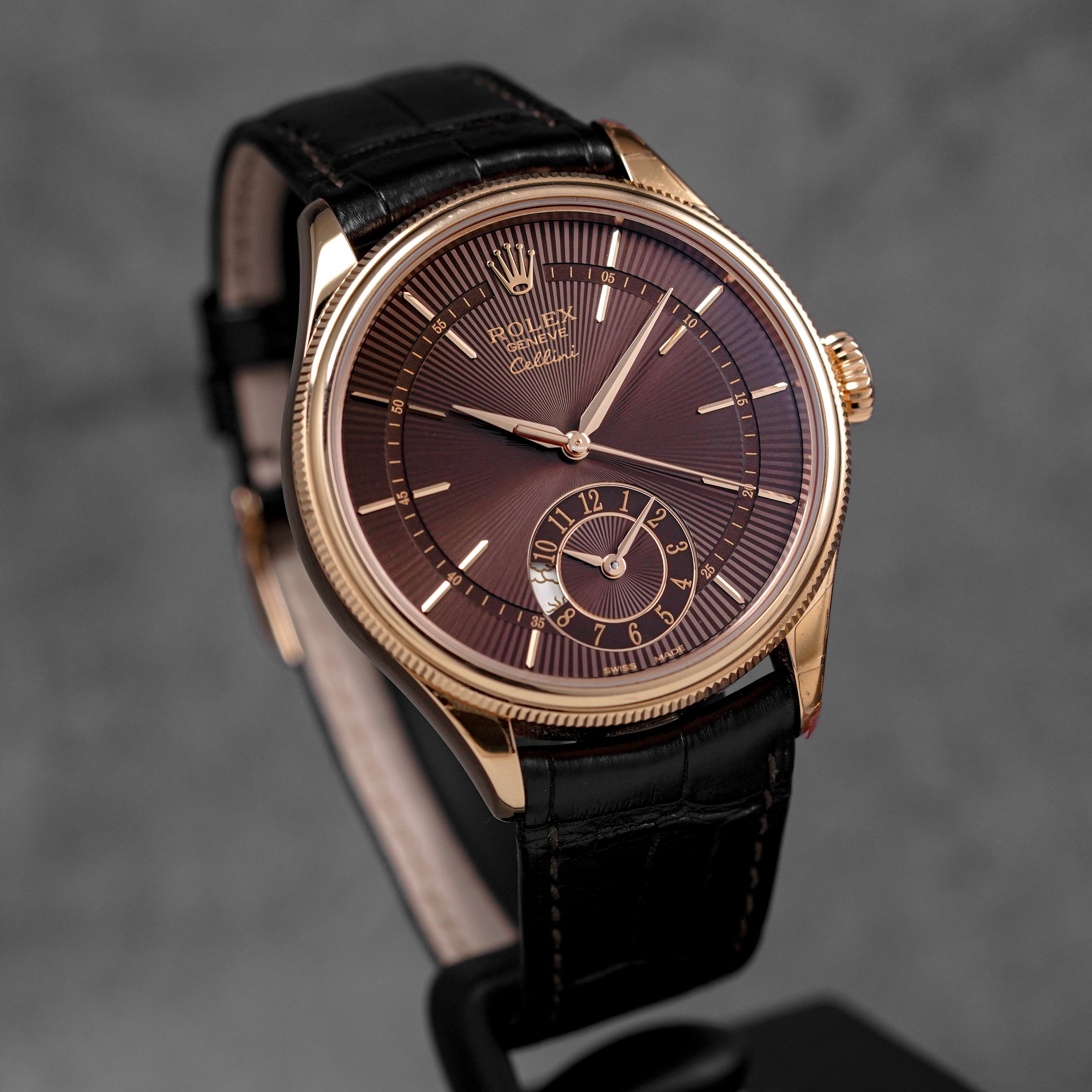 CELLINI DUAL TIME ROSEGOLD CHOCO DIAL (2018)