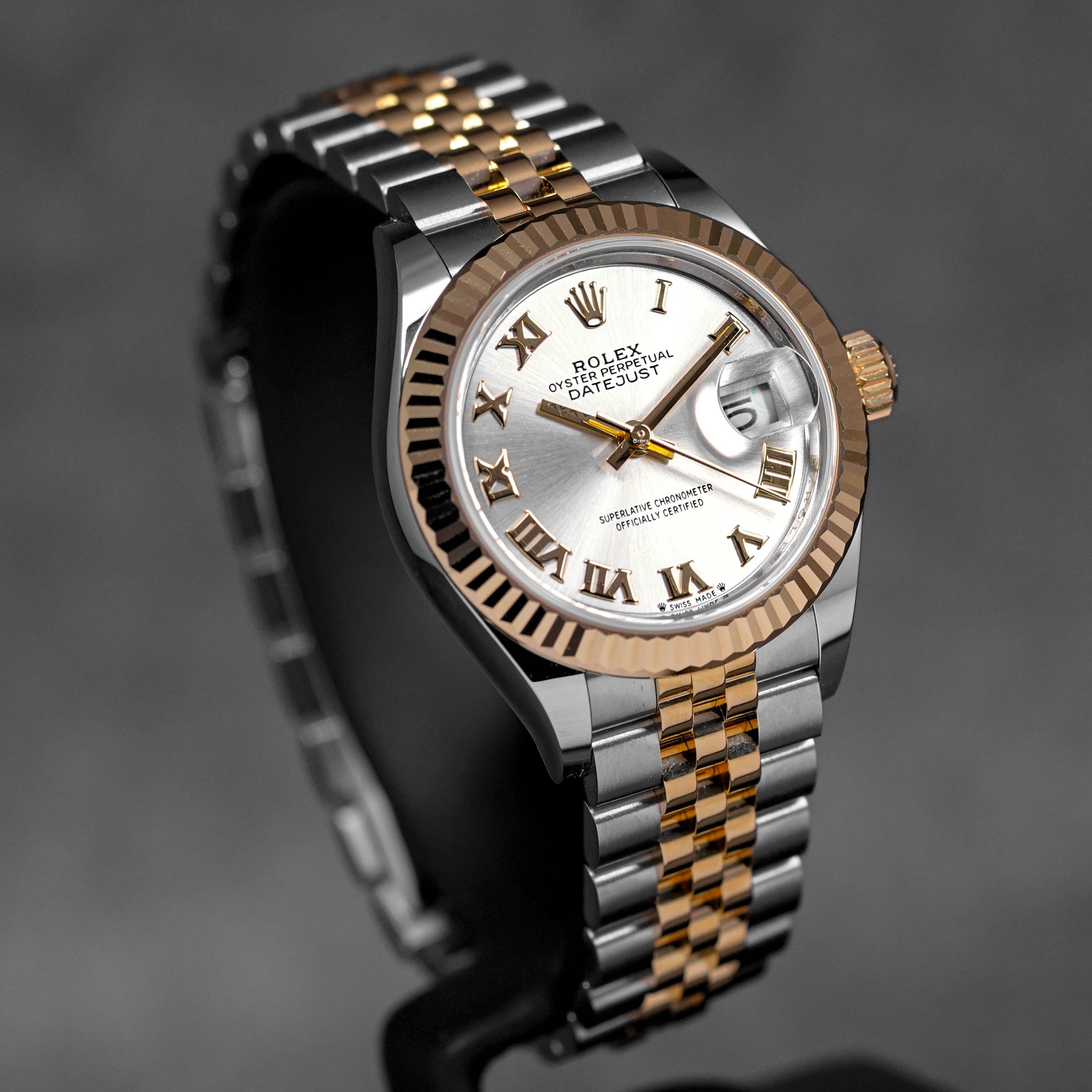 DATEJUST 28MM TWOTONE YELLOWGOLD SILVER ROMAN DIAL (2023)