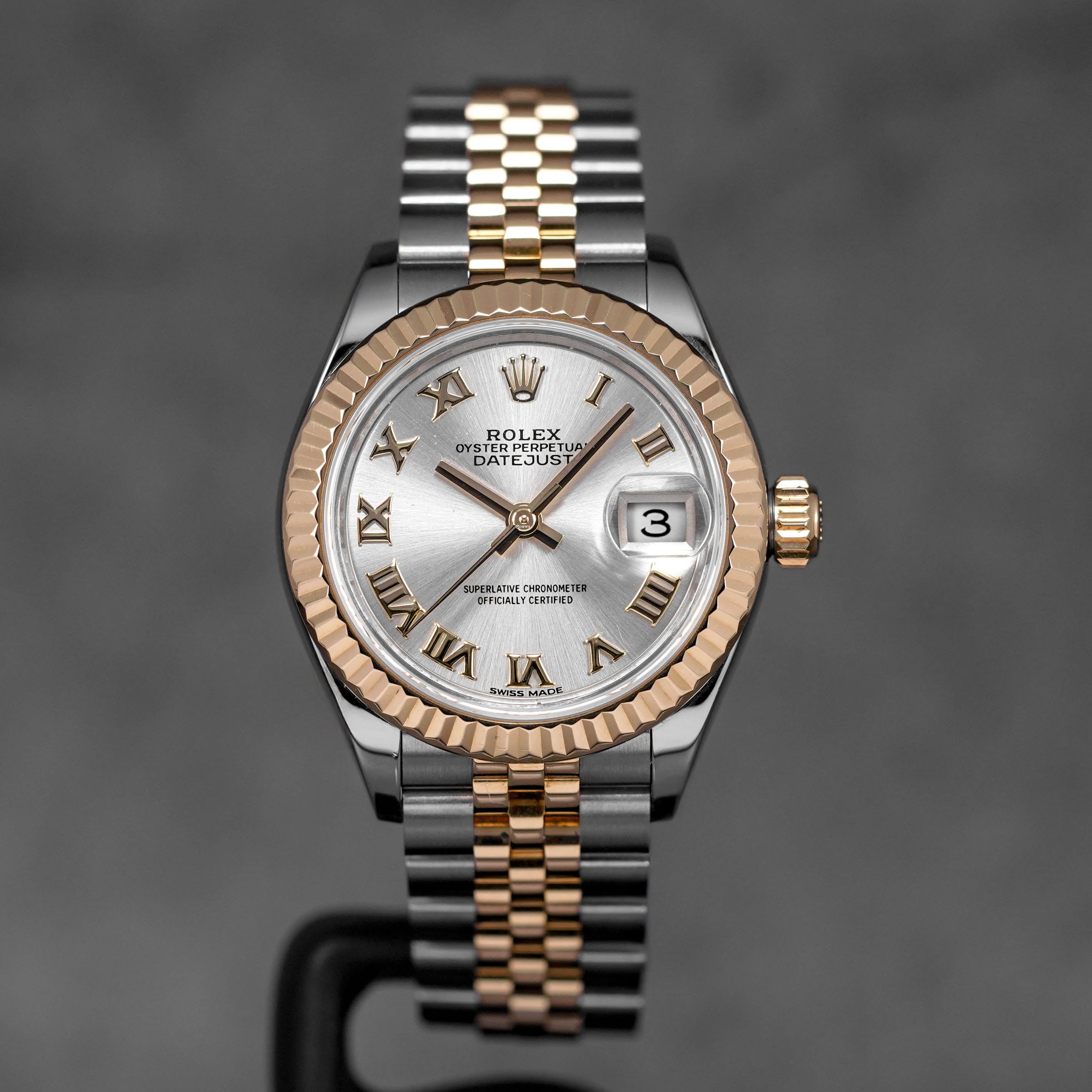 DATEJUST 28MM TWOTONE YELLOWGOLD SILVER ROMAN DIAL (2020)