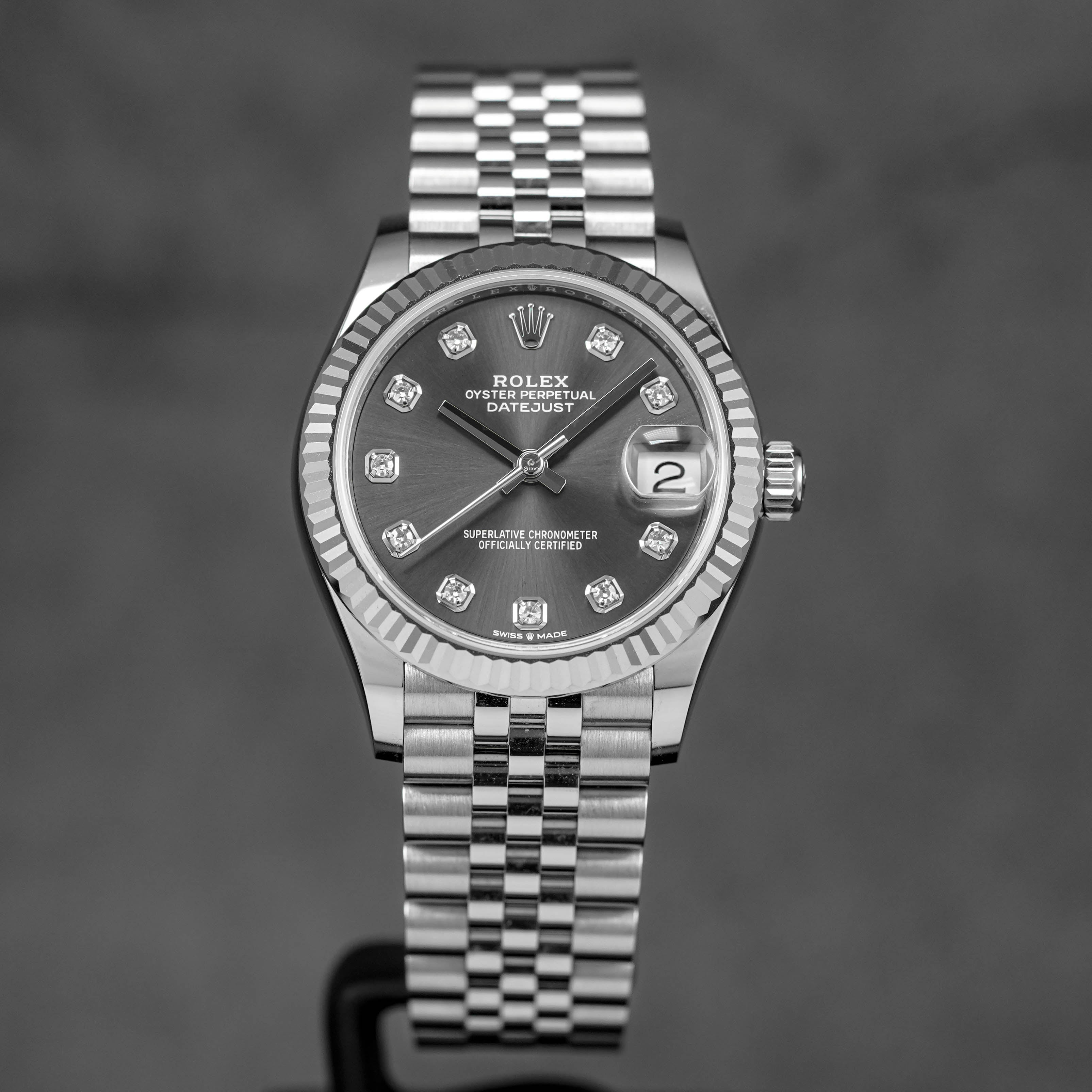 DATEJUST 31MM RHODIUM DIAMOND DIAL (2020)