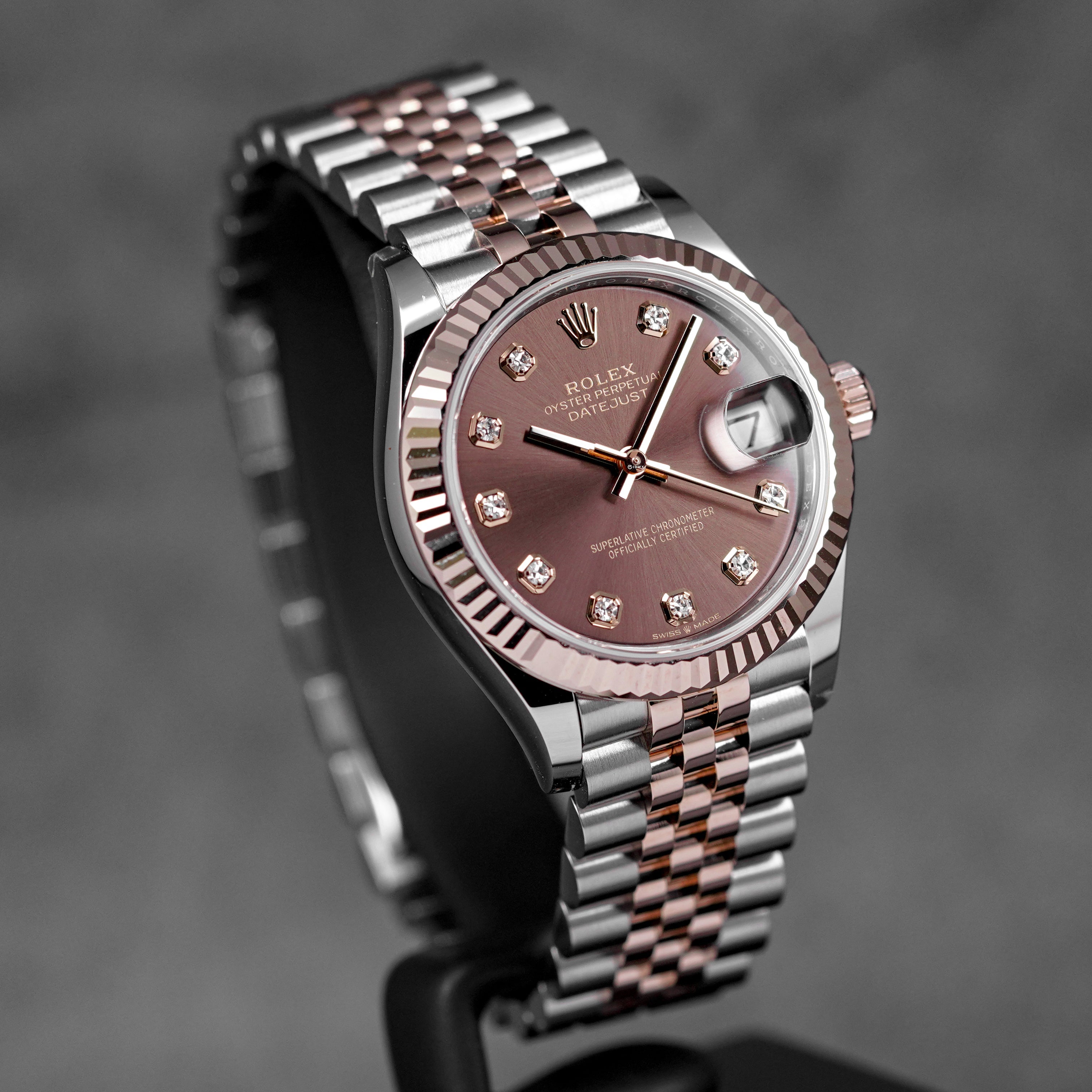DATEJUST 31MM TWOTONE ROSEGOLD CHOCO DIAMOND DIAL (2025)