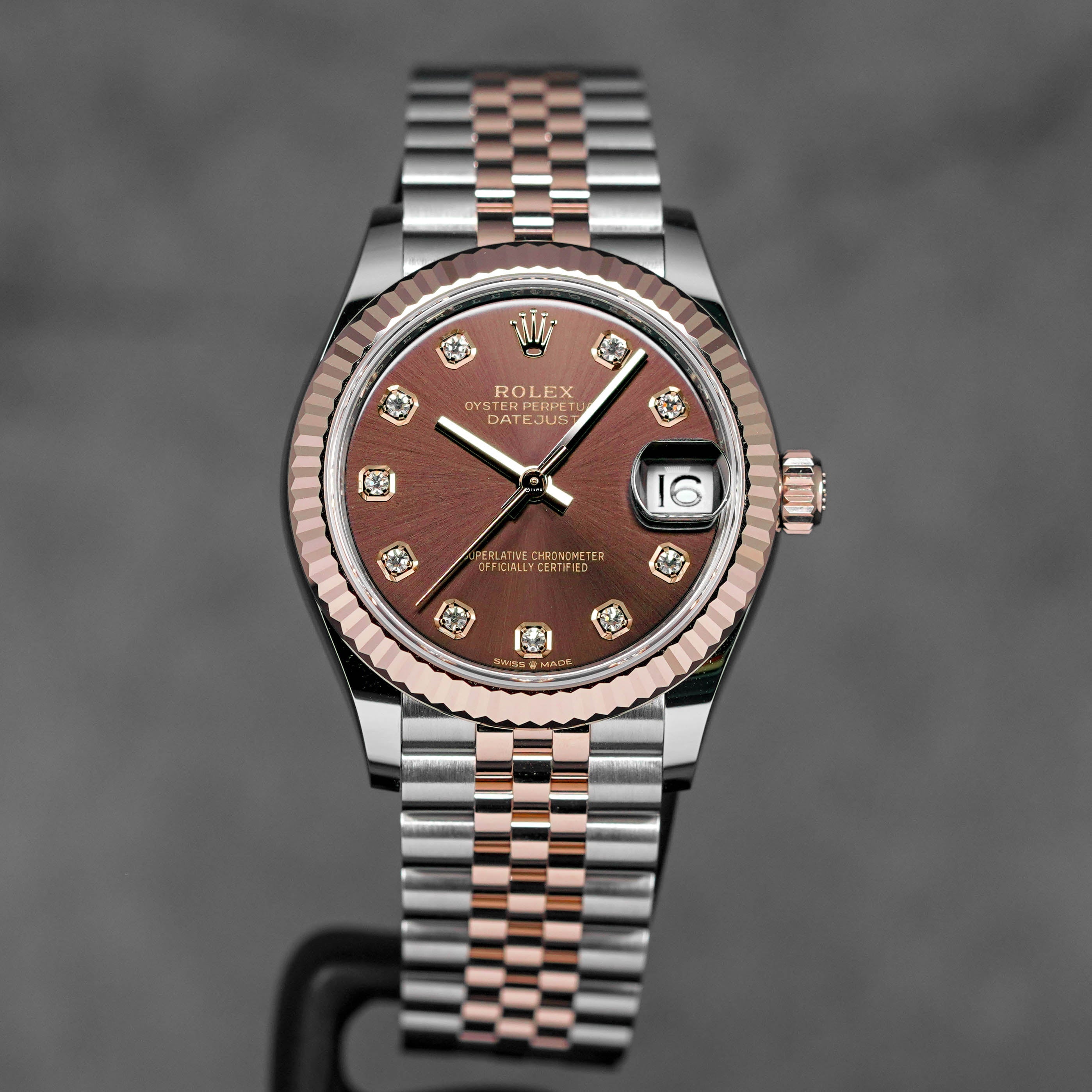 DATEJUST 31MM TWOTONE ROSEGOLD CHOCO DIAMOND DIAL (2025)