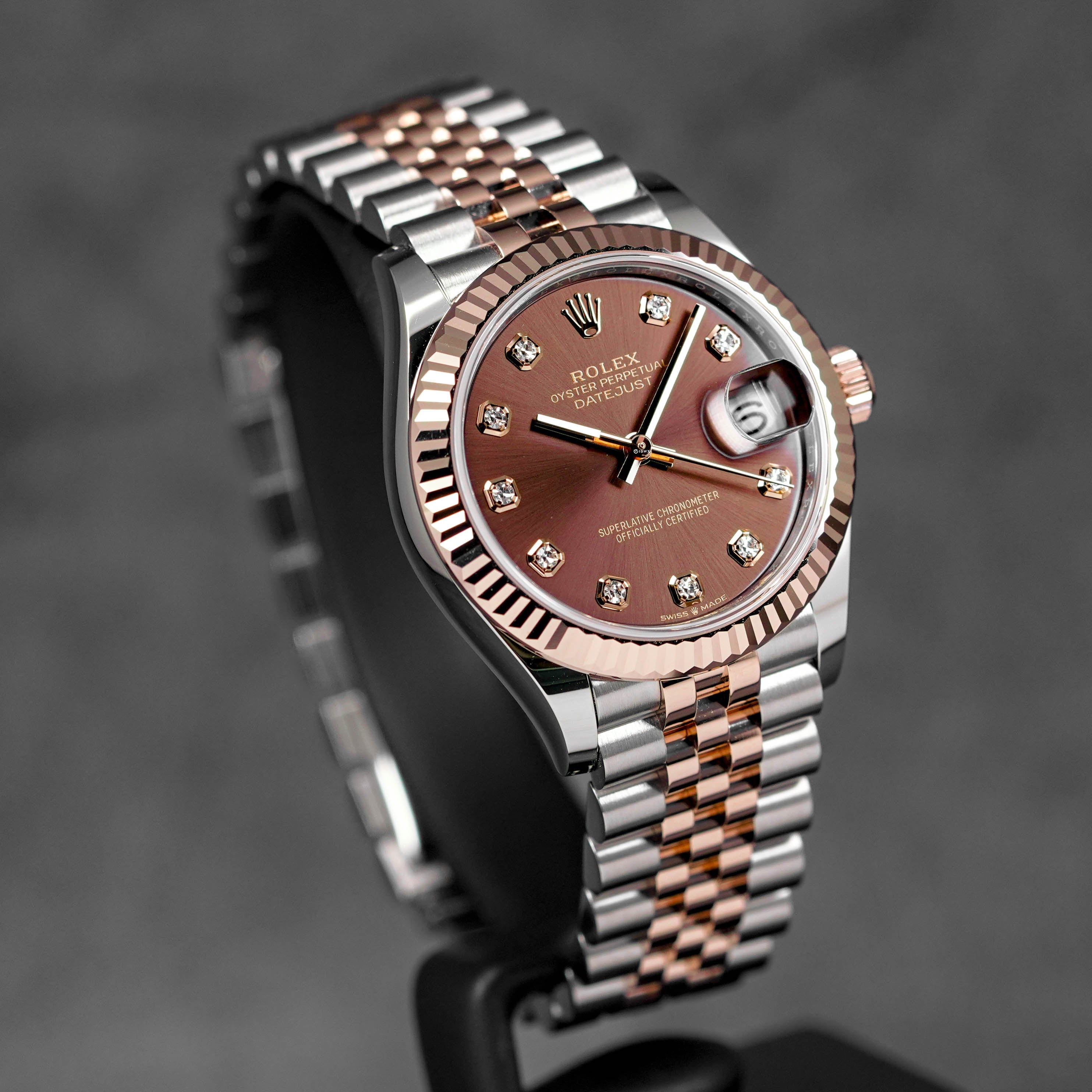DATEJUST 31MM TWOTONE ROSEGOLD CHOCO DIAMOND DIAL (2025)
