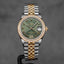 DATEJUST 31MM TWOTONE YELLOWGOLD DIAMOND RING OLIVE GREEN ROMAN DIAL DIAMOND VI (2022)
