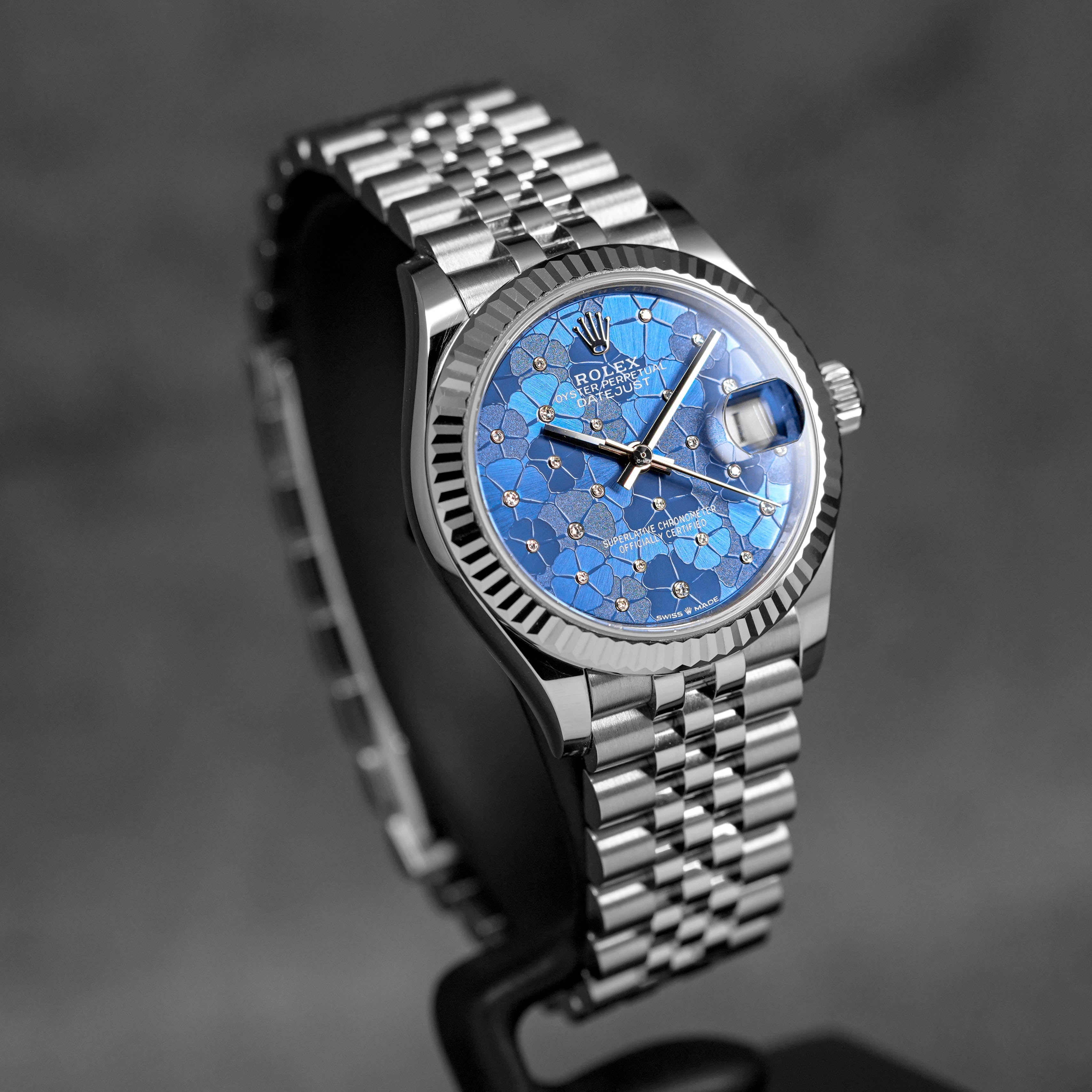 DATEJUST 31MM BLUE FLORAL DIAMOND DIAL (2024)