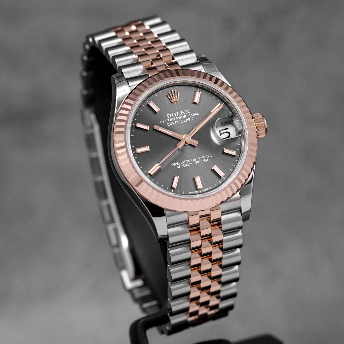 DATEJUST 31MM TWOTONE ROSEGOLD RHODIUM DIAL (2025)