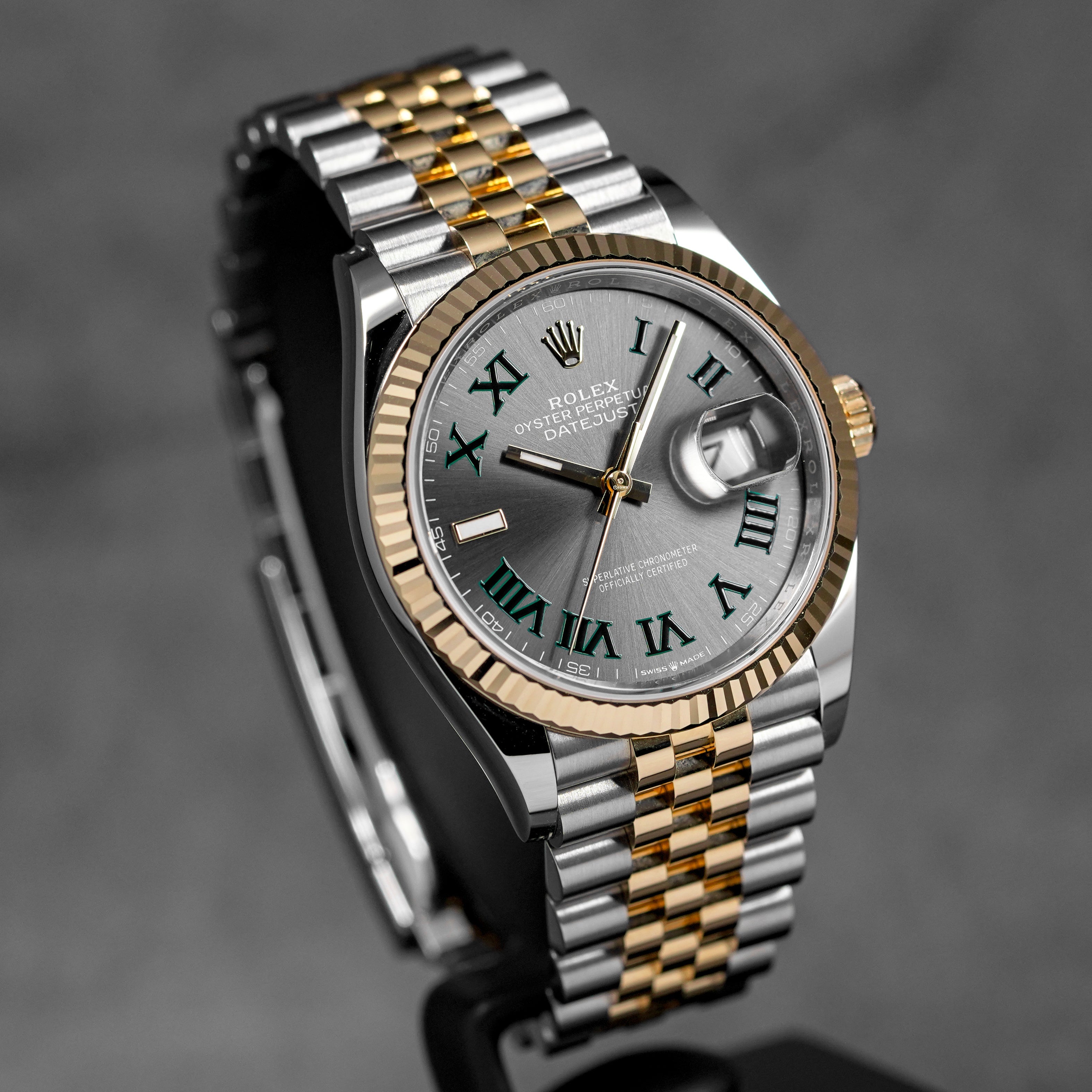 DATEJUST 36MM TWOTONE YELLOWGOLD WIMBLEDON DIAL (2024)