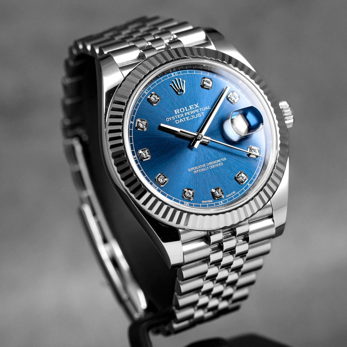 DATEJUST 41MM BLUE DIAMOND DIAL (2018)