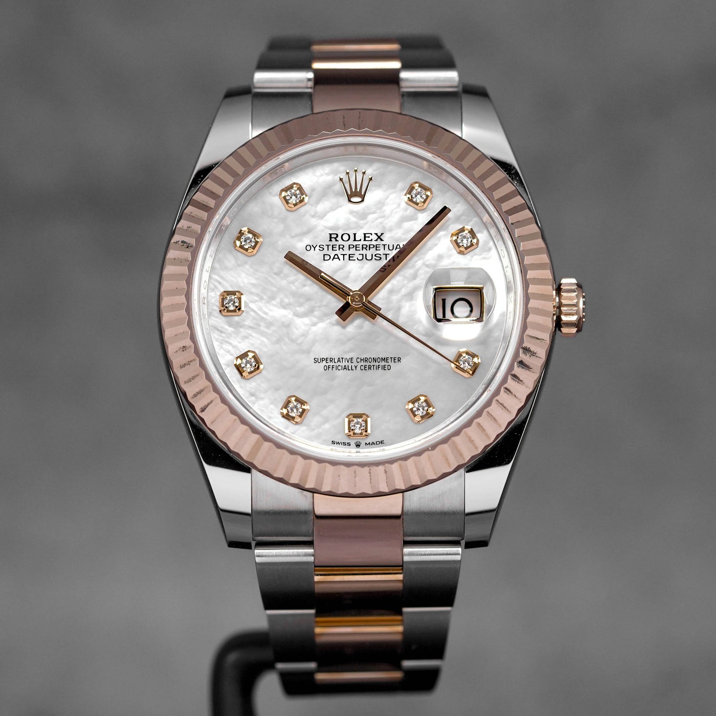 DATEJUST 41MM TWOTONE ROSEGOLD MOP DIAMOND DIAL (2023)