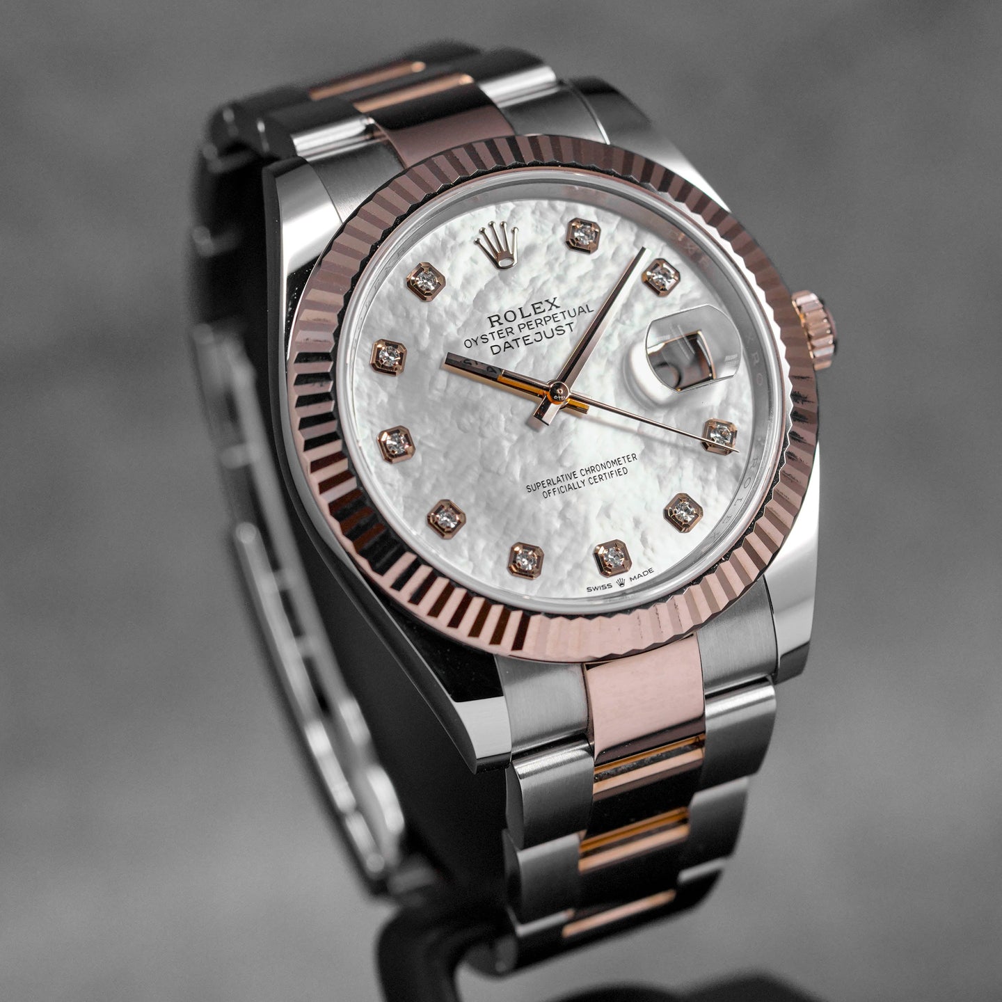 DATEJUST 41MM TWOTONE ROSEGOLD MOP DIAMOND DIAL (2023)