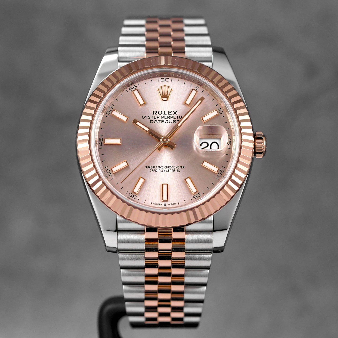 DATEJUST 41MM TWOTONE ROSEGOLD PINK SUNDUST DIAL (2020)