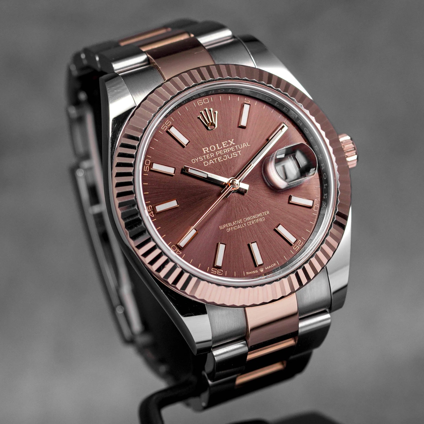 DATEJUST 41MM TWOTONE ROSEGOLD CHOCO DIAL (2021)