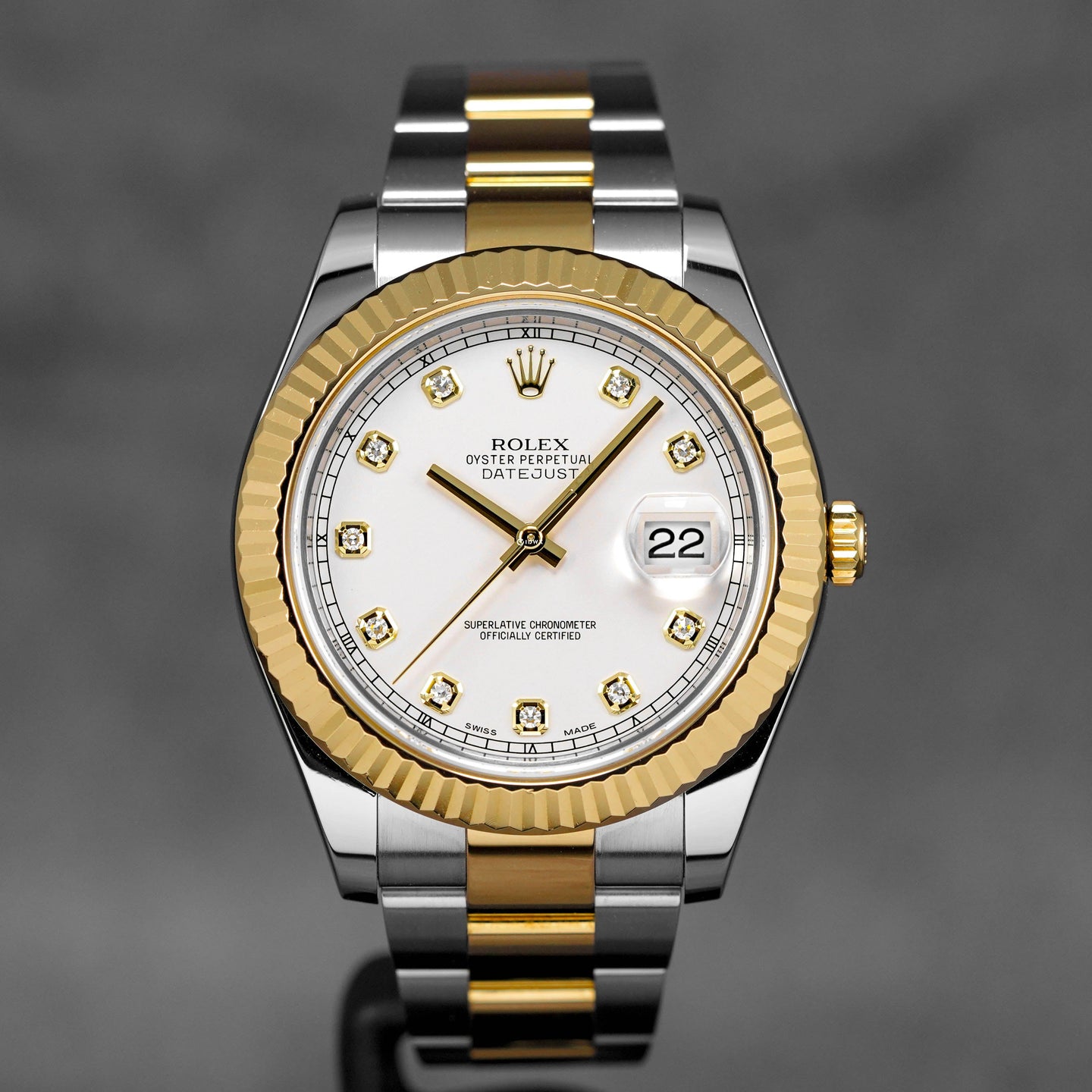 DATEJUST II TWOTONE YELLOWGOLD IVORY DIAMOND DIAL (2016)