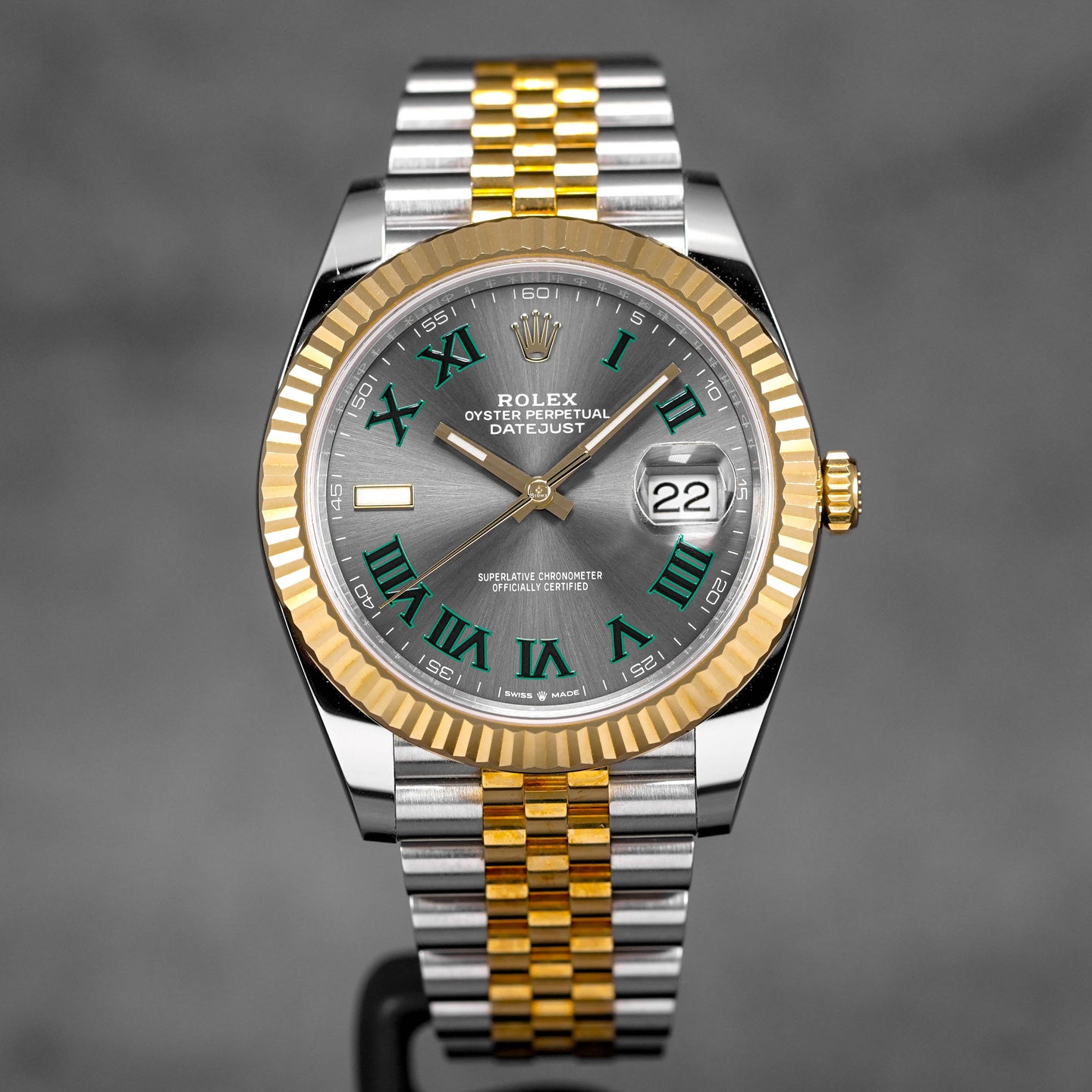 DATEJUST 41MM TWOTONE YELLOWGOLD WIMBLEDON DIAL (2023)