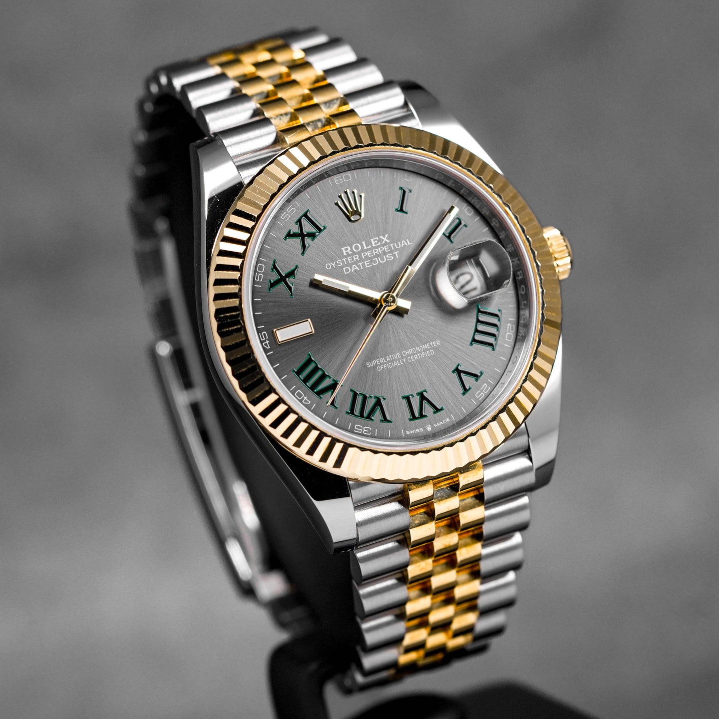 DATEJUST 41MM TWOTONE YELLOWGOLD WIMBLEDON DIAL (2023)