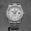 DAYDATE 36MM 118389 WHITEGOLD SILVER METEORITE DIAL DIAMOND SET BEZEL (WATCH ONLY)