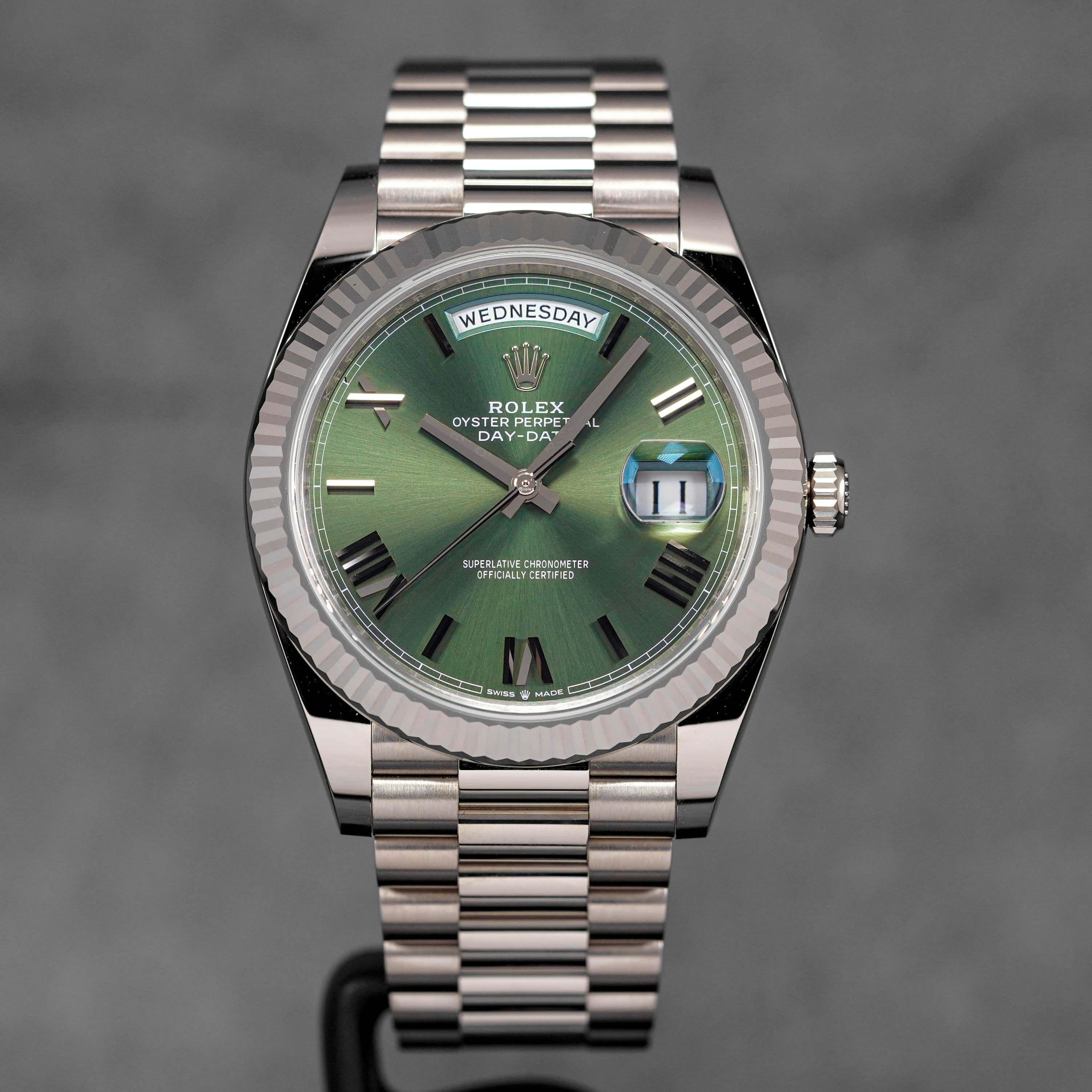 DAYDATE 40MM WHITEGOLD OLIVE GREEN DIAL (2025)