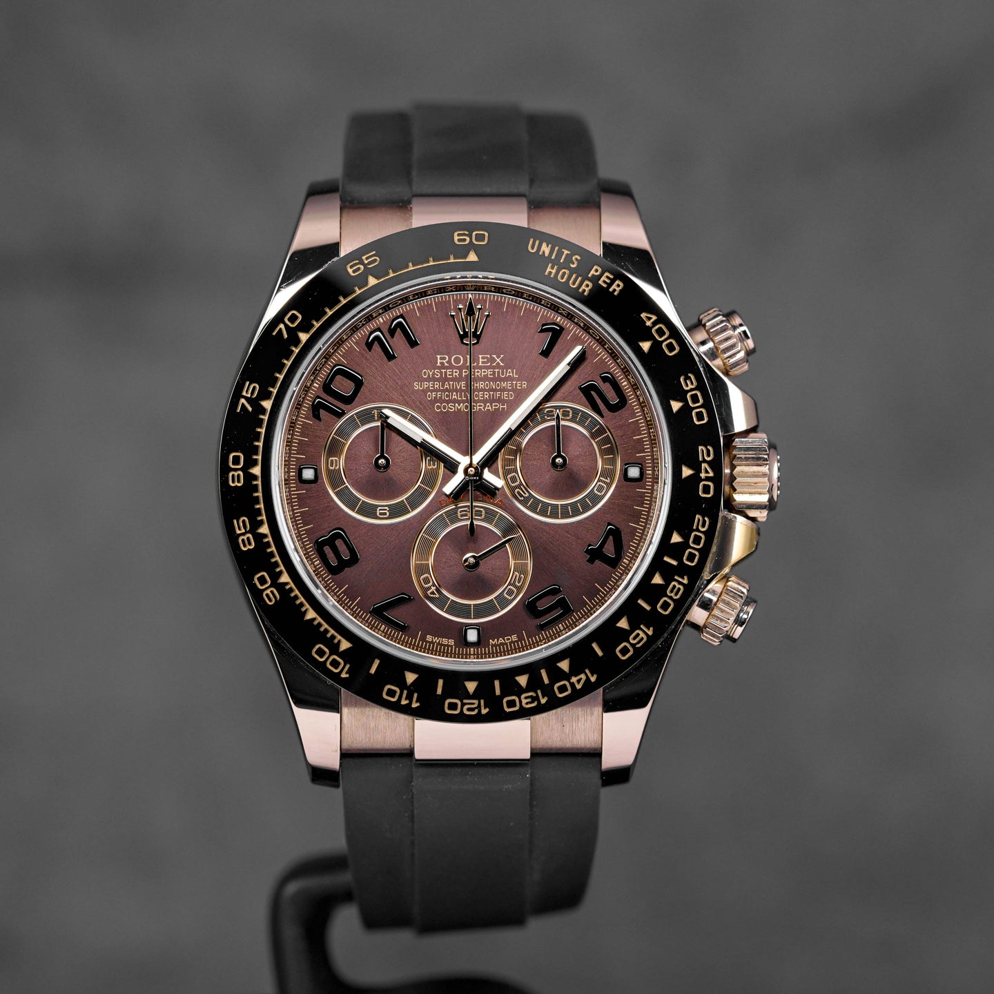DAYTONA OYSTERFLEX ROSEGOLD CHOCO ARABIC DIAL (2019)