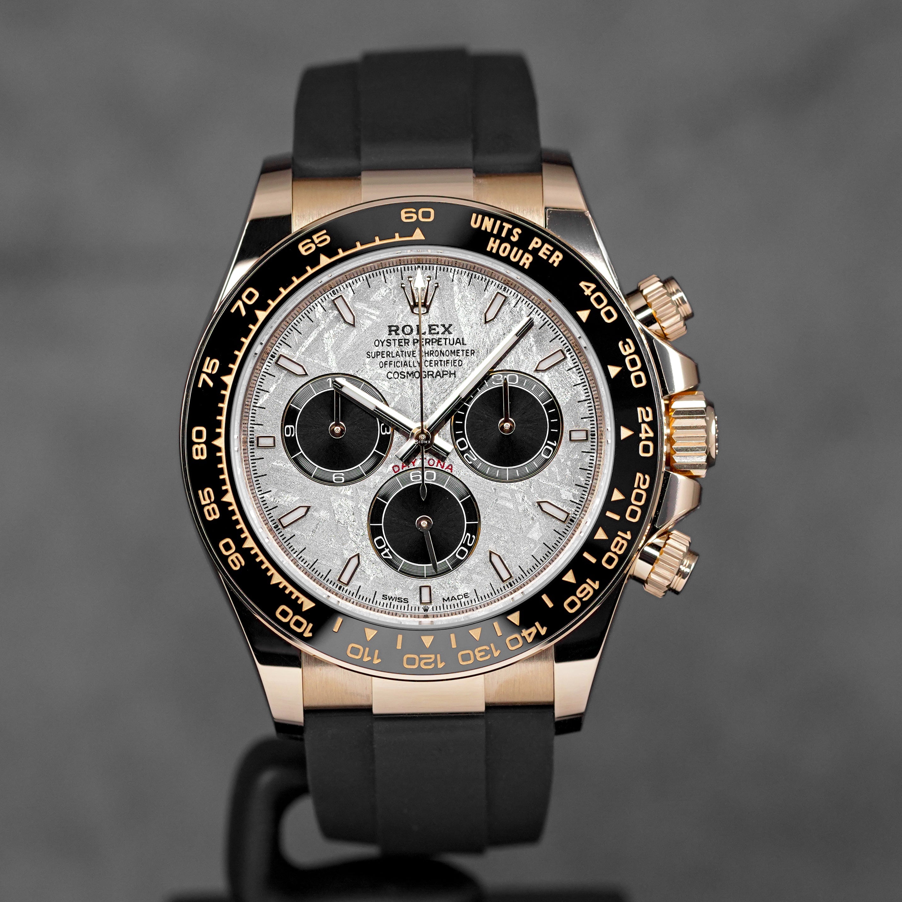 DAYTONA OYSTERFLEX YELLOWGOLD METEORITE DIAL RING BEZEL (2025)